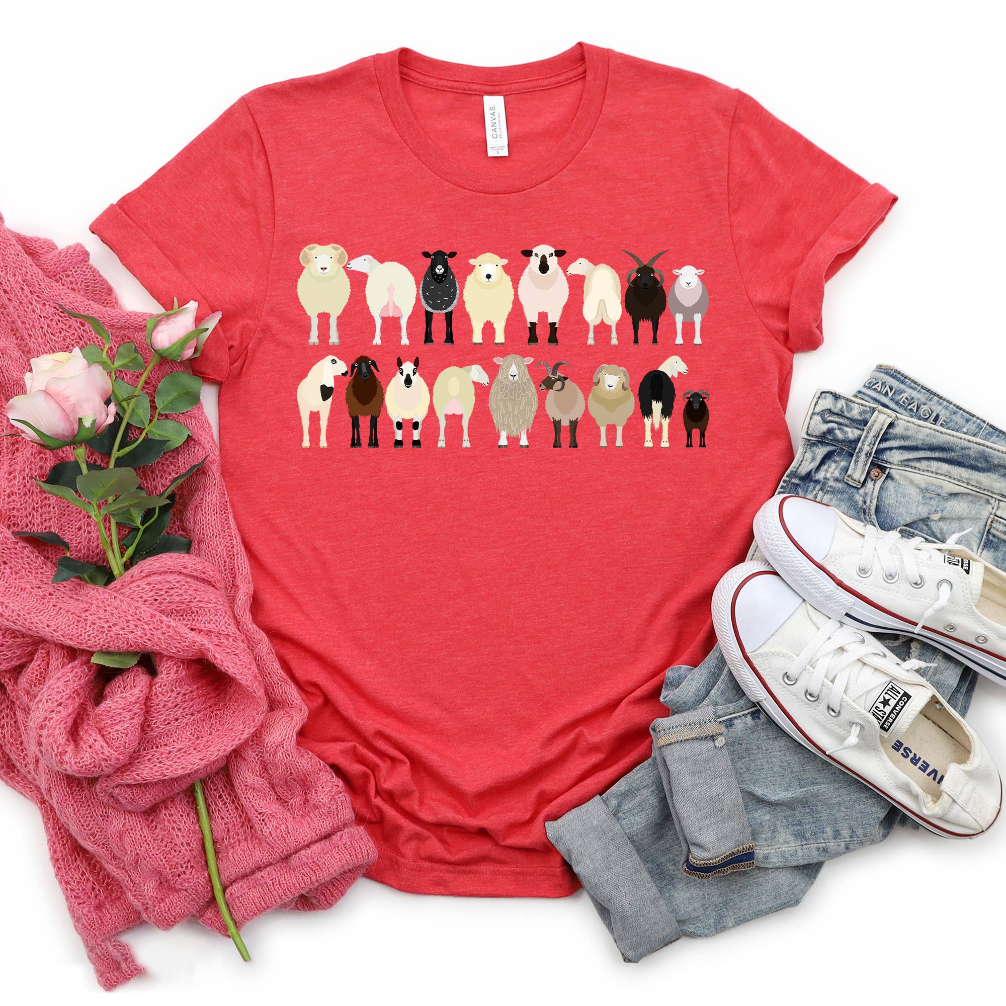 Sheep Breeds T-Shirt - Animal Lovers Tees- Farm Animals Tees Hoodie, Sweatshirt | PodTeesHub.com