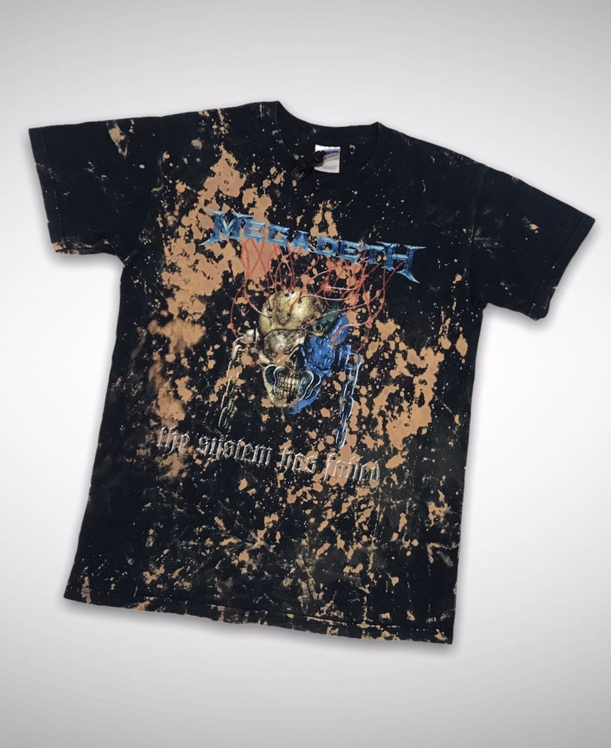 Megadeth X Vintage Vintage Megadeth Acid Wash Tie Dye All Overprint Band Tshirt Hoodie, Sweatshirt | PodTeesHub.com