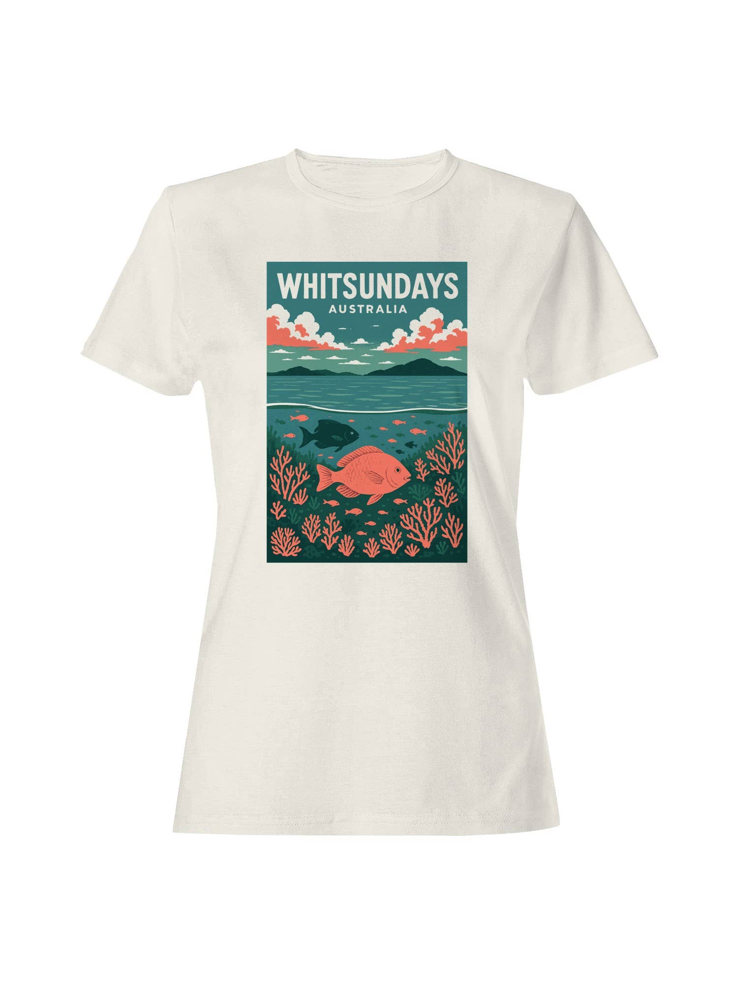 Whitsundays Australia Ocean Art Women's T-Shirt Hoodie, Sweatshirt | PodTeesHub.com