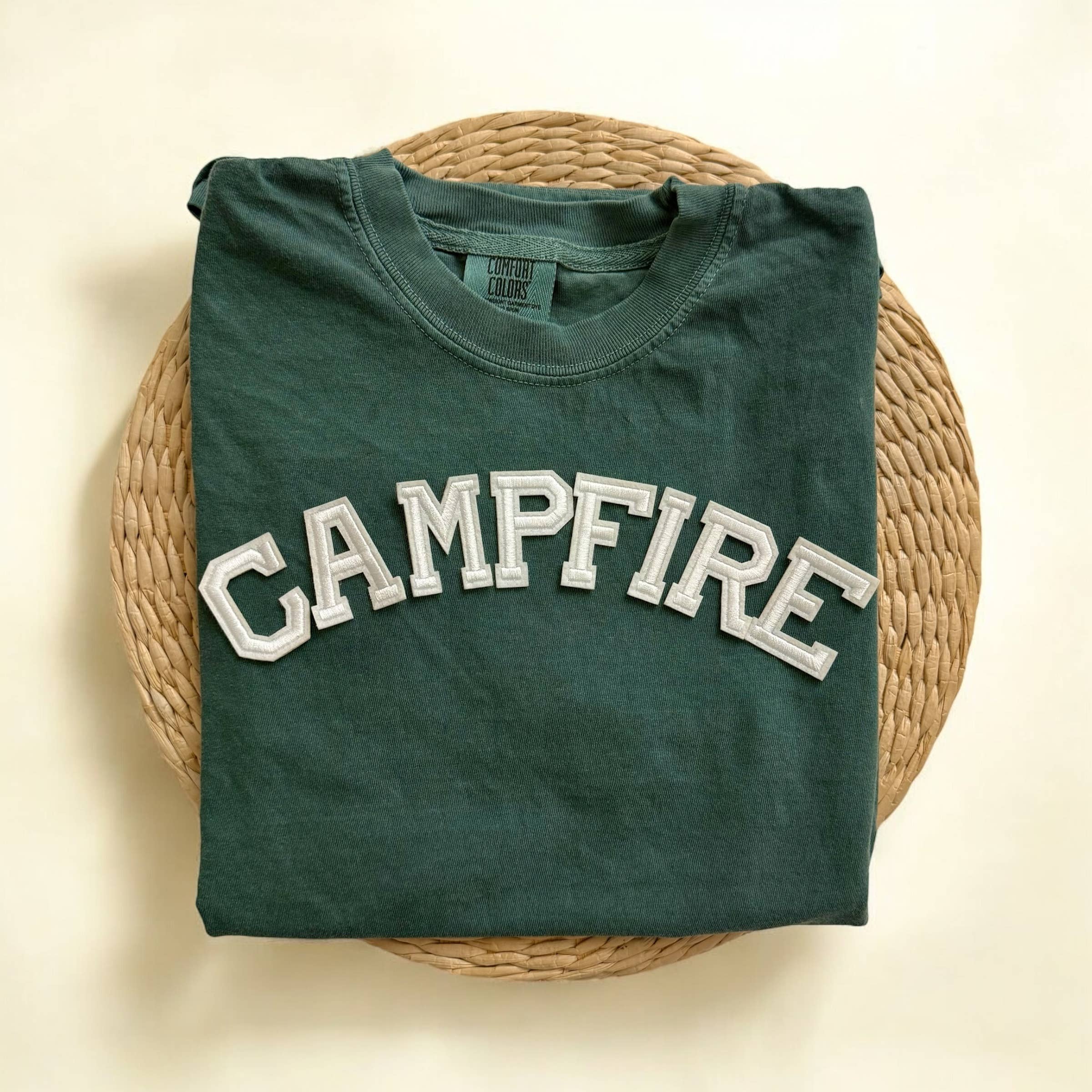 Campfire Comfort Colors Short Sleeve Shirt, Camping Tshirts Hoodie, Sweatshirt | PodTeesHub.com