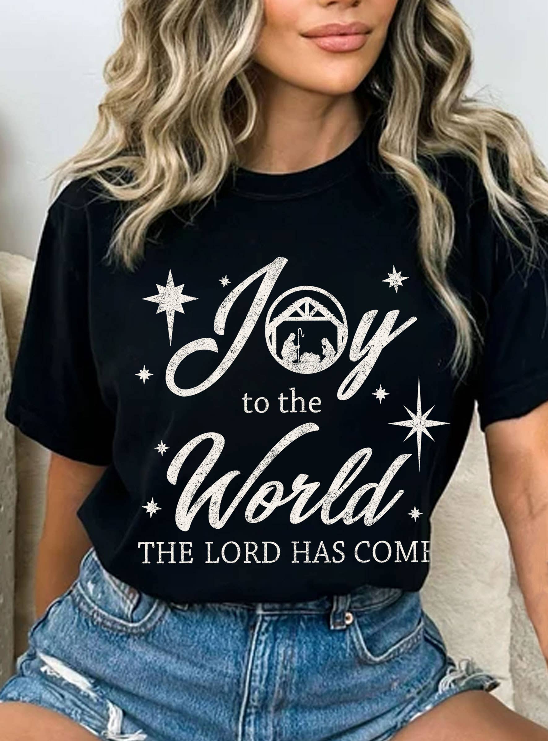 Joy To the World Christmas Graphic Tshirt Hoodie, Sweatshirt | PodTeesHub.com