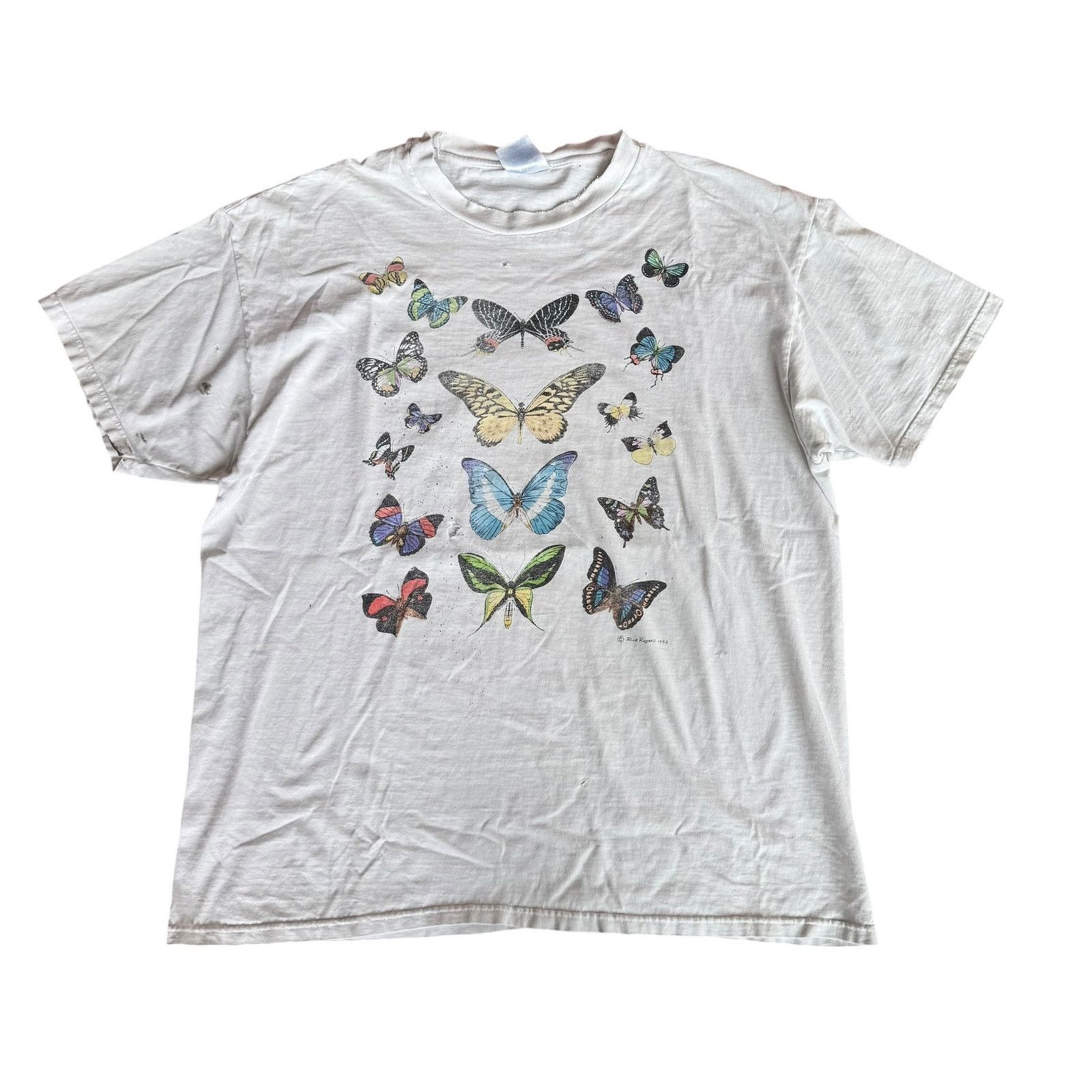 Vintage 1992 Butterfly Tee Shirt Mens Xl Hoodie, Sweatshirt | PodTeesHub.com