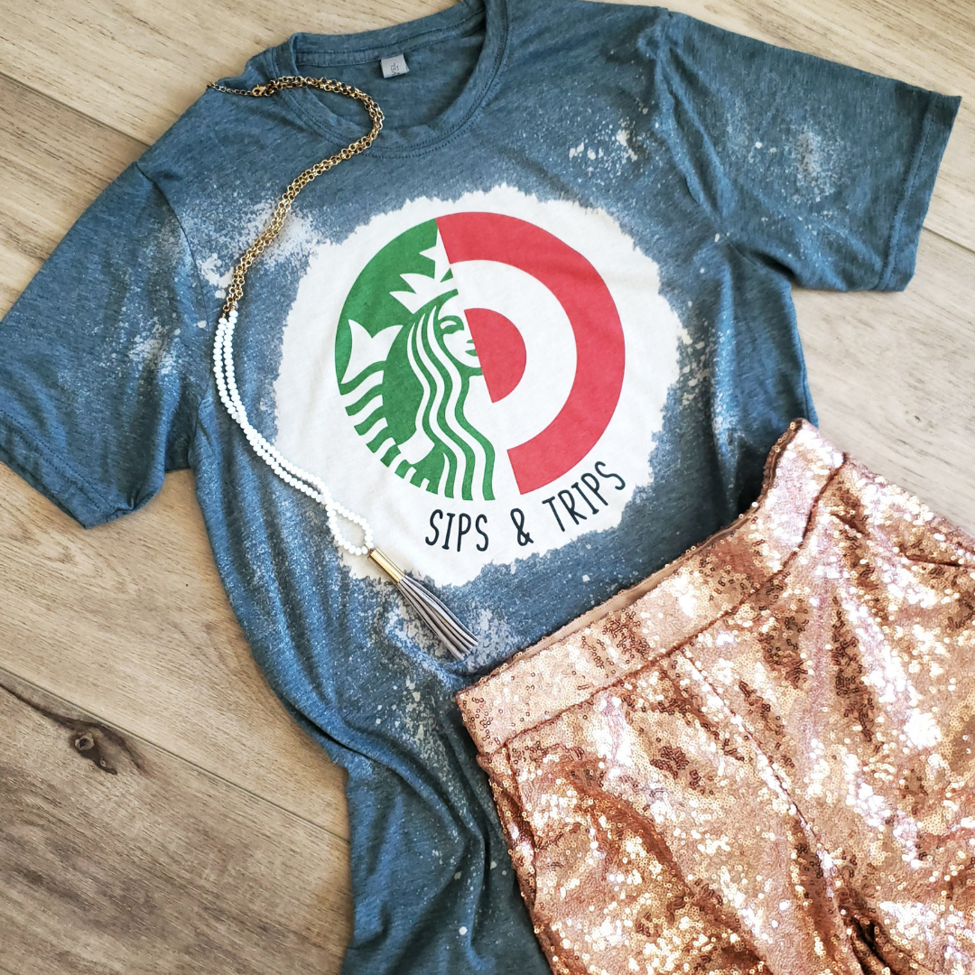 Sips and Trips Graphic Tee Hoodie, Sweatshirt | PodTeesHub.com