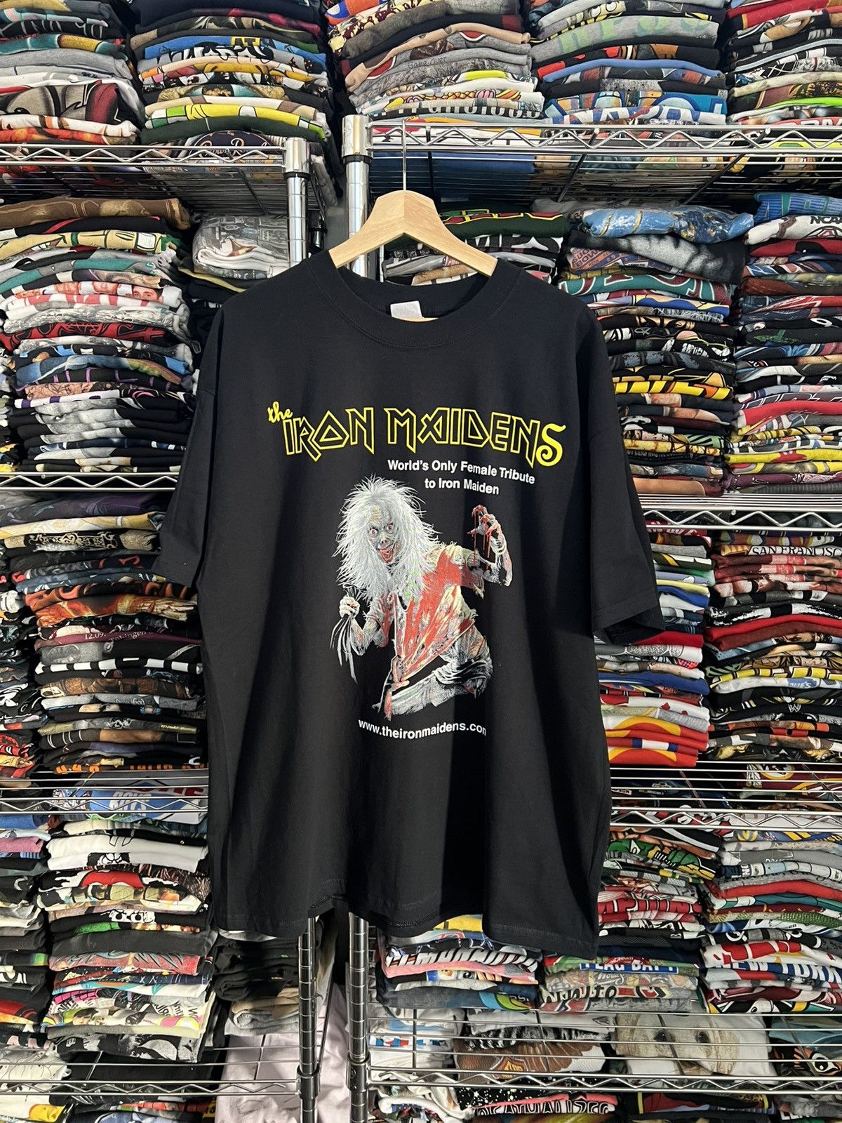Iron Maiden 2000s The Iron Maiden S Female Tribute Metal Band Eddie Tee Hoodie, Sweatshirt | PodTeesHub.com
