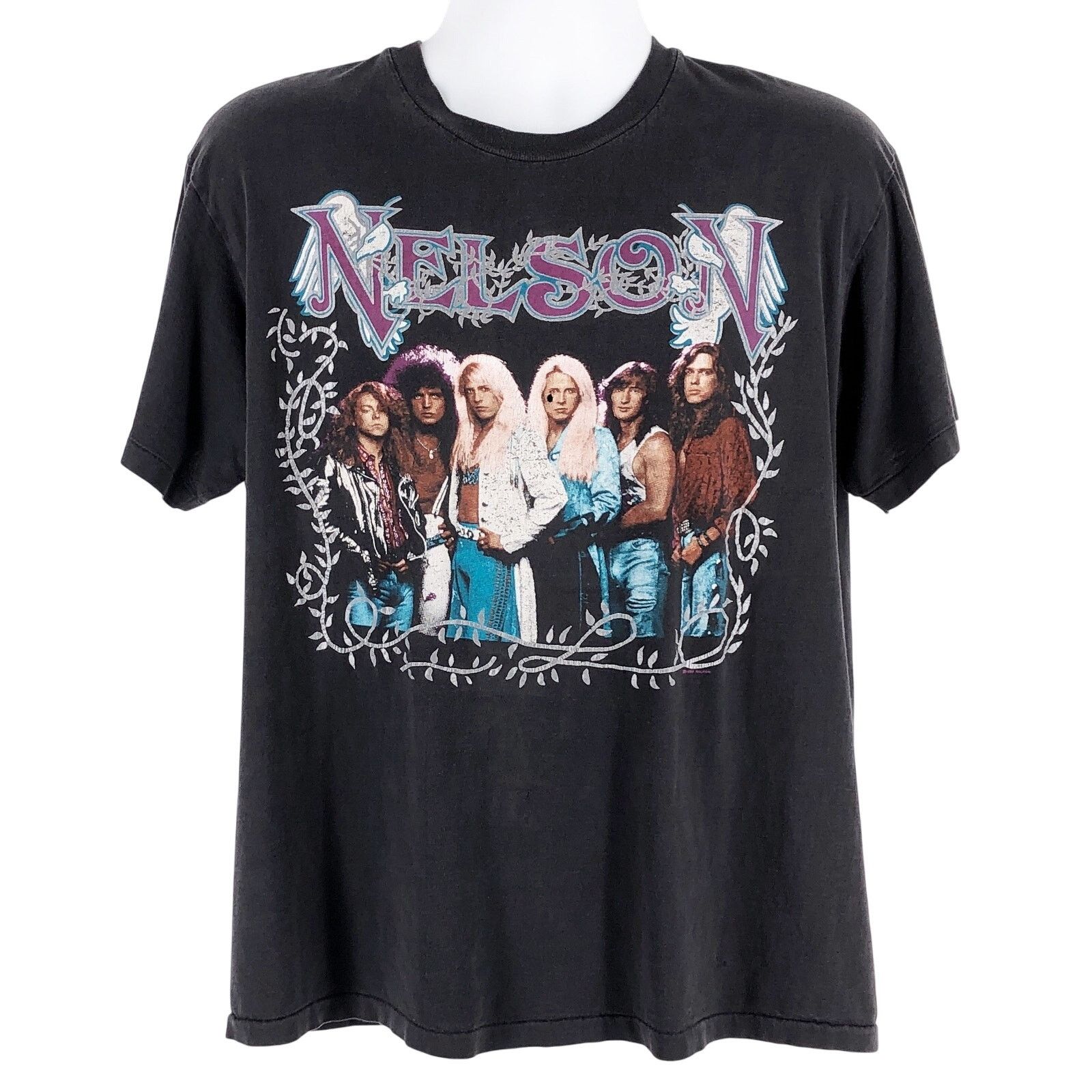 Vintage 90s Nelson Rock Band Tshirt 1990s Vintage Hoodie, Sweatshirt | PodTeesHub.com
