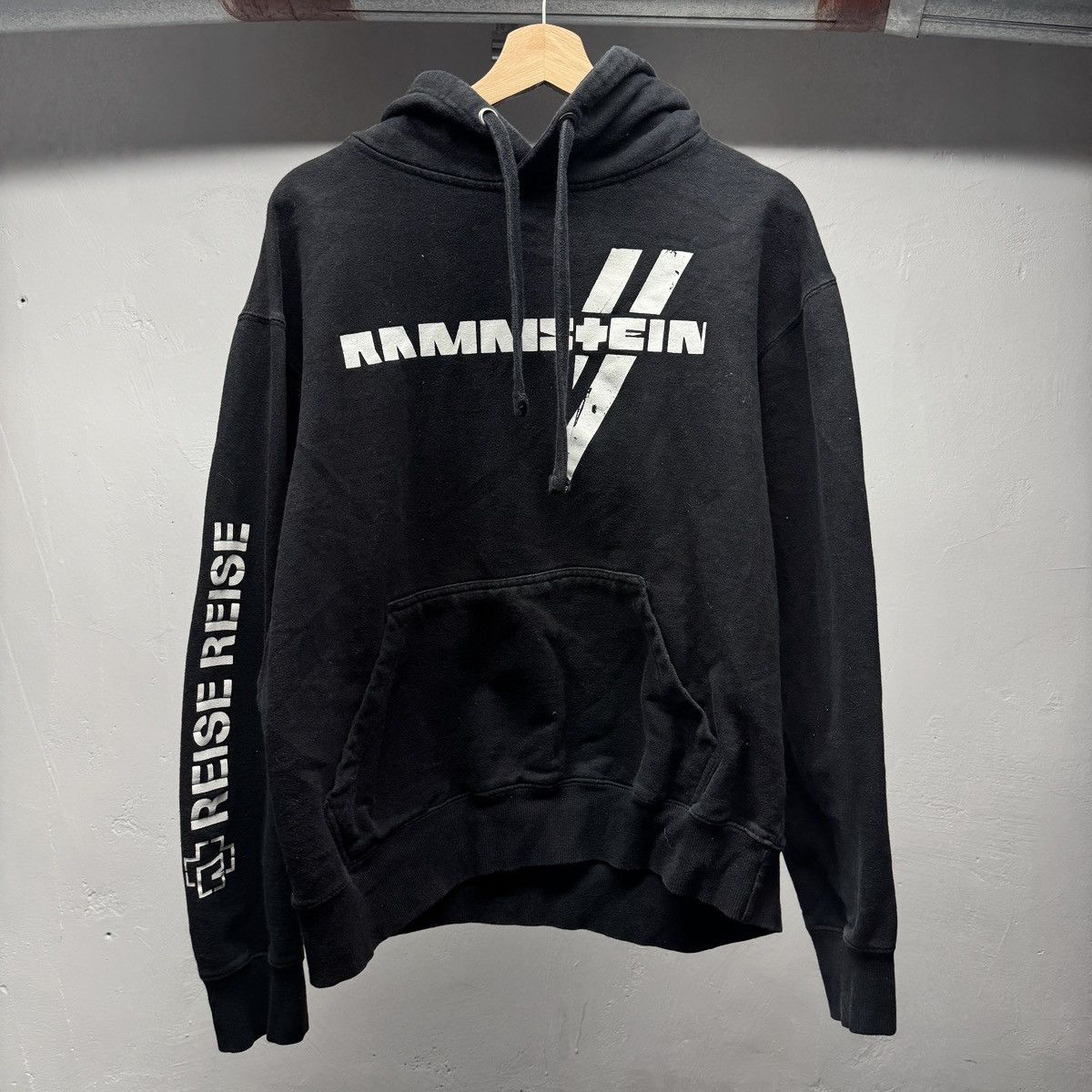 Band Tees 2004 Rammstein Band Hoodie Thrashed Faded Erd Grunge Sweatshirt | PodTeesHub.com