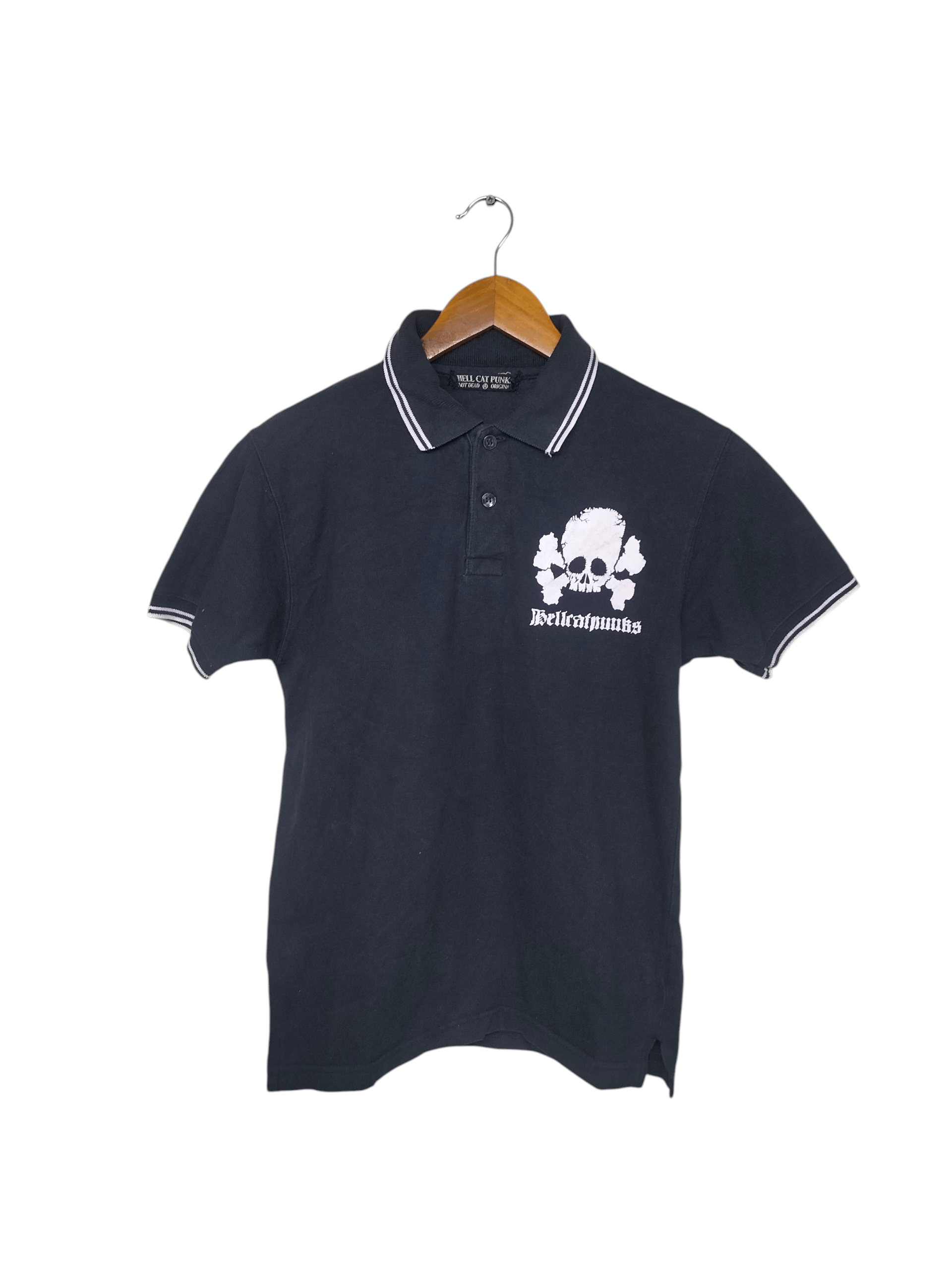Japanese Brand Hell Cat Punks Skull Polo Tee Hoodie, Sweatshirt | PodTeesHub.com