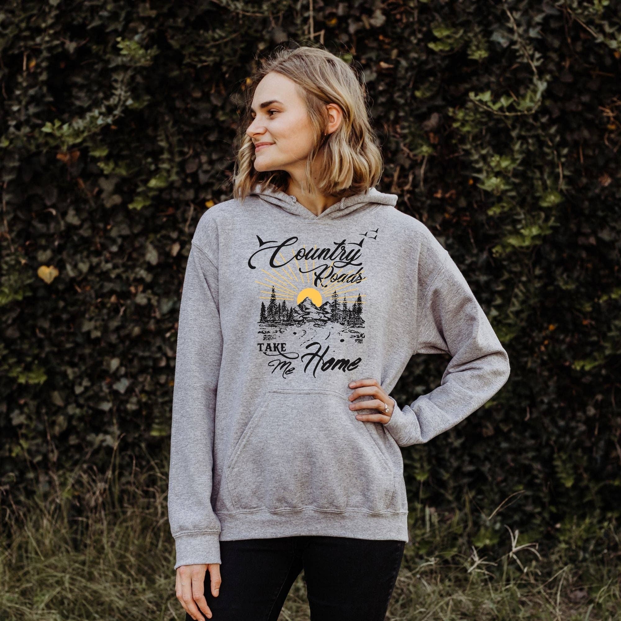 Country Roads Music Crewneck Sweatshirt or Hoodie T-Shirts | PodTeesHub.com