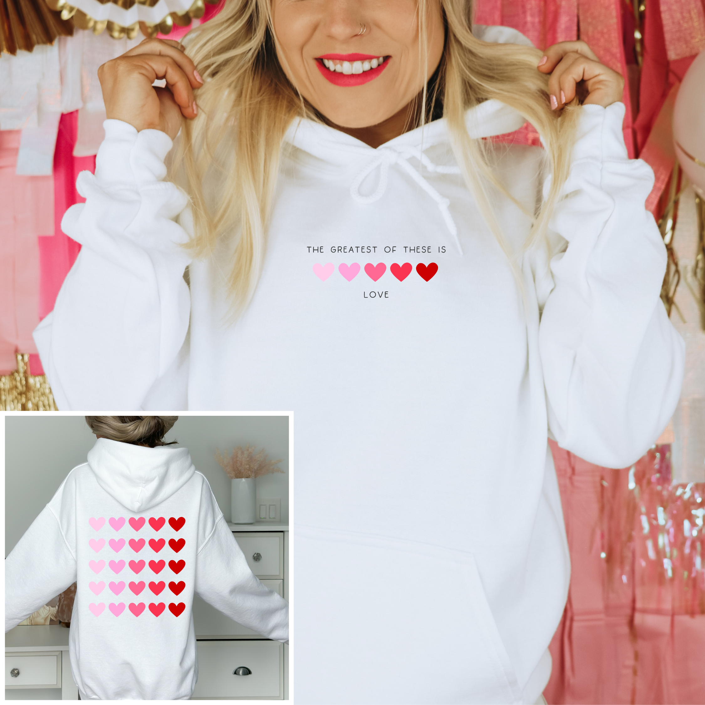 Greatest Is of These Is Love Valentines Day Hoodie T-Shirts, Sweatshirt | PodTeesHub.com