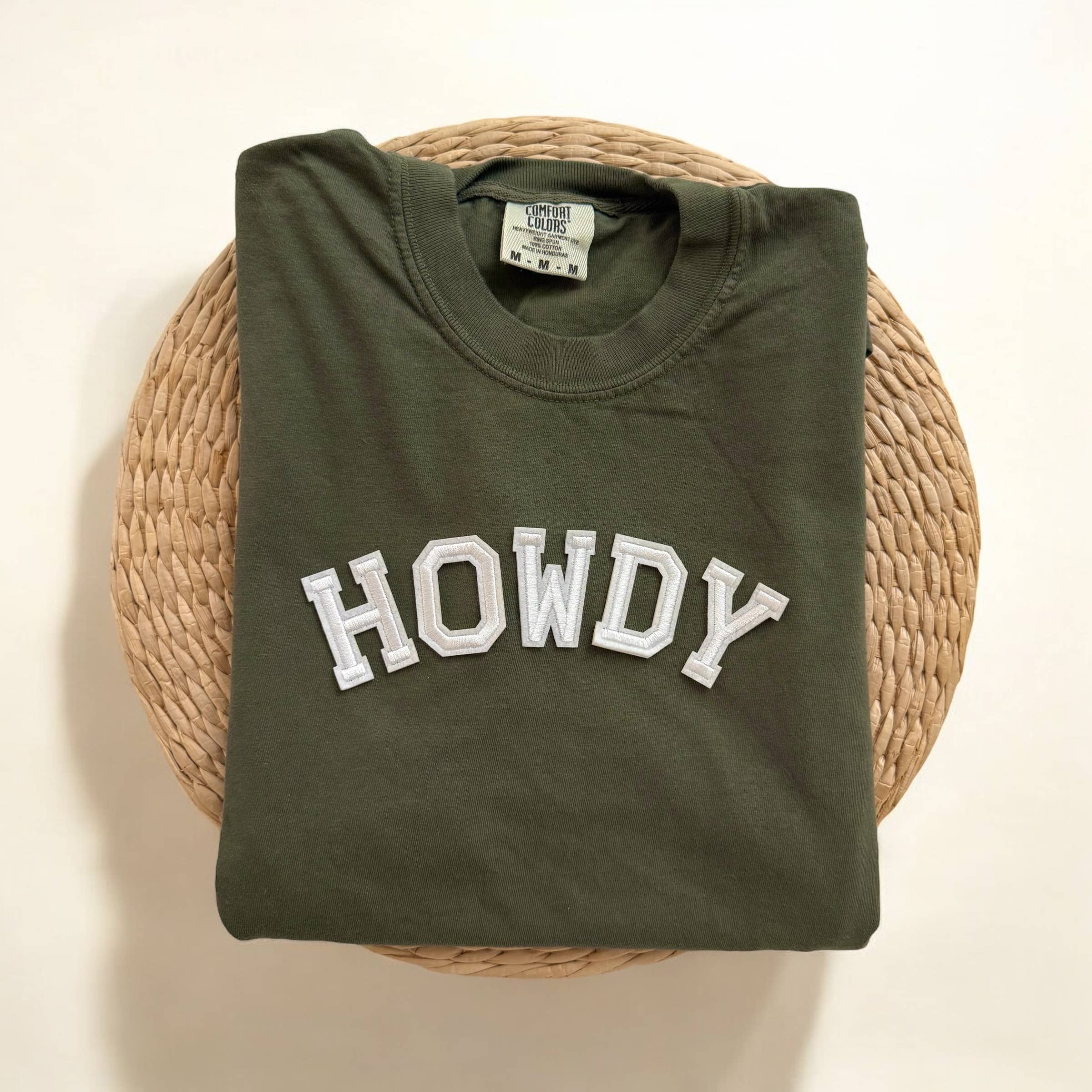 Howdy Cowboy Comfort Colors Short Sleeve Shirt Hoodie, Sweatshirt | PodTeesHub.com