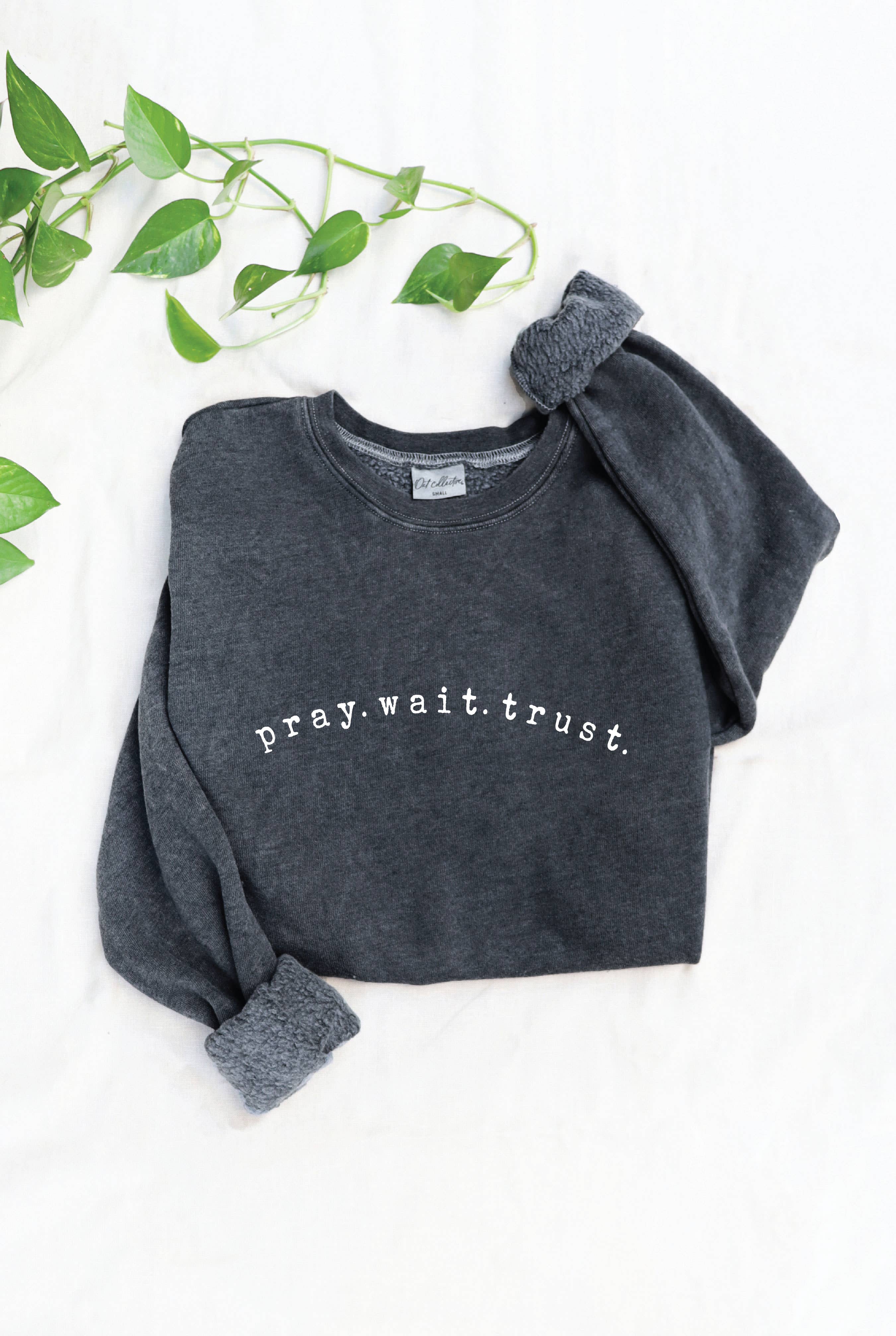 Pray Wait Trust Mineral Graphic Sweatshirt T-Shirts, Hoodie | PodTeesHub.com
