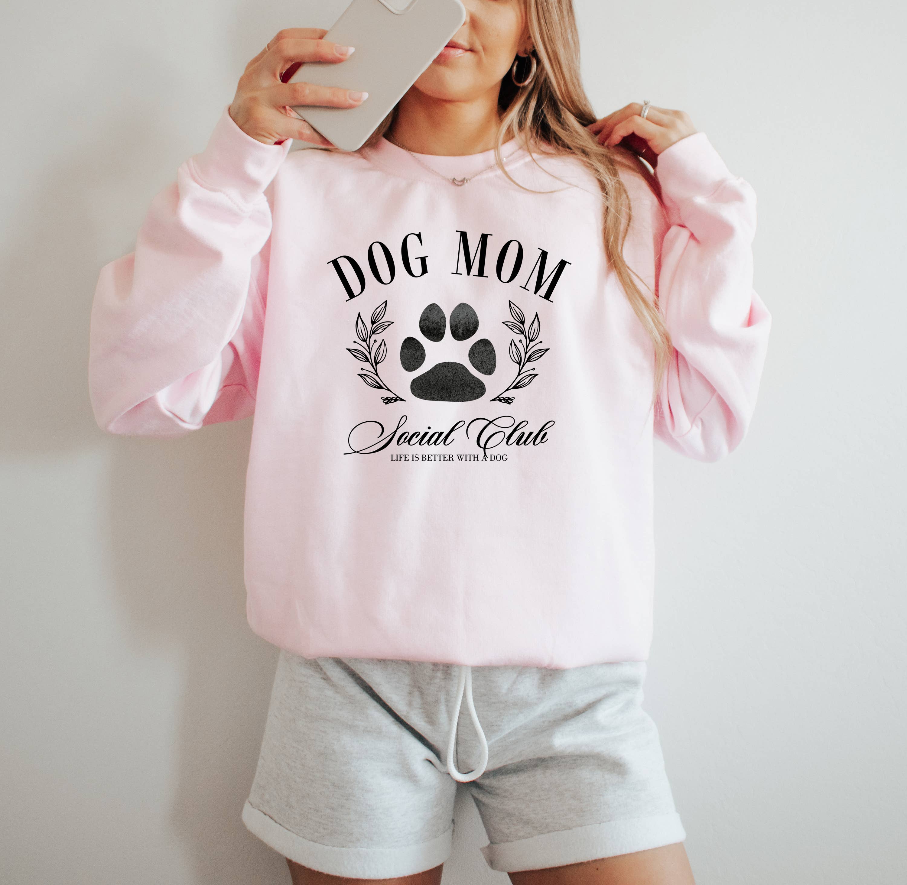 Dog Mom Sweatshirt, Dog Mom Social Club Sweatshirt T-Shirts, Hoodie | PodTeesHub.com