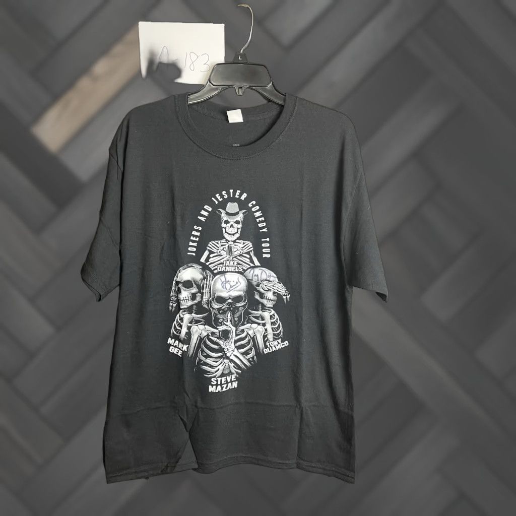 Vintage Jokers Jester Comedy Tour Signed Jake Daniels Mark Port Company L Blac T-Shirts, Hoodie, Sweatshirt
