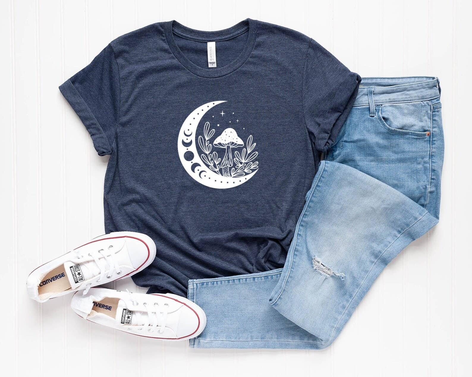 Mushroom Moon Celestial T-Shirt Hoodie, Sweatshirt | PodTeesHub.com
