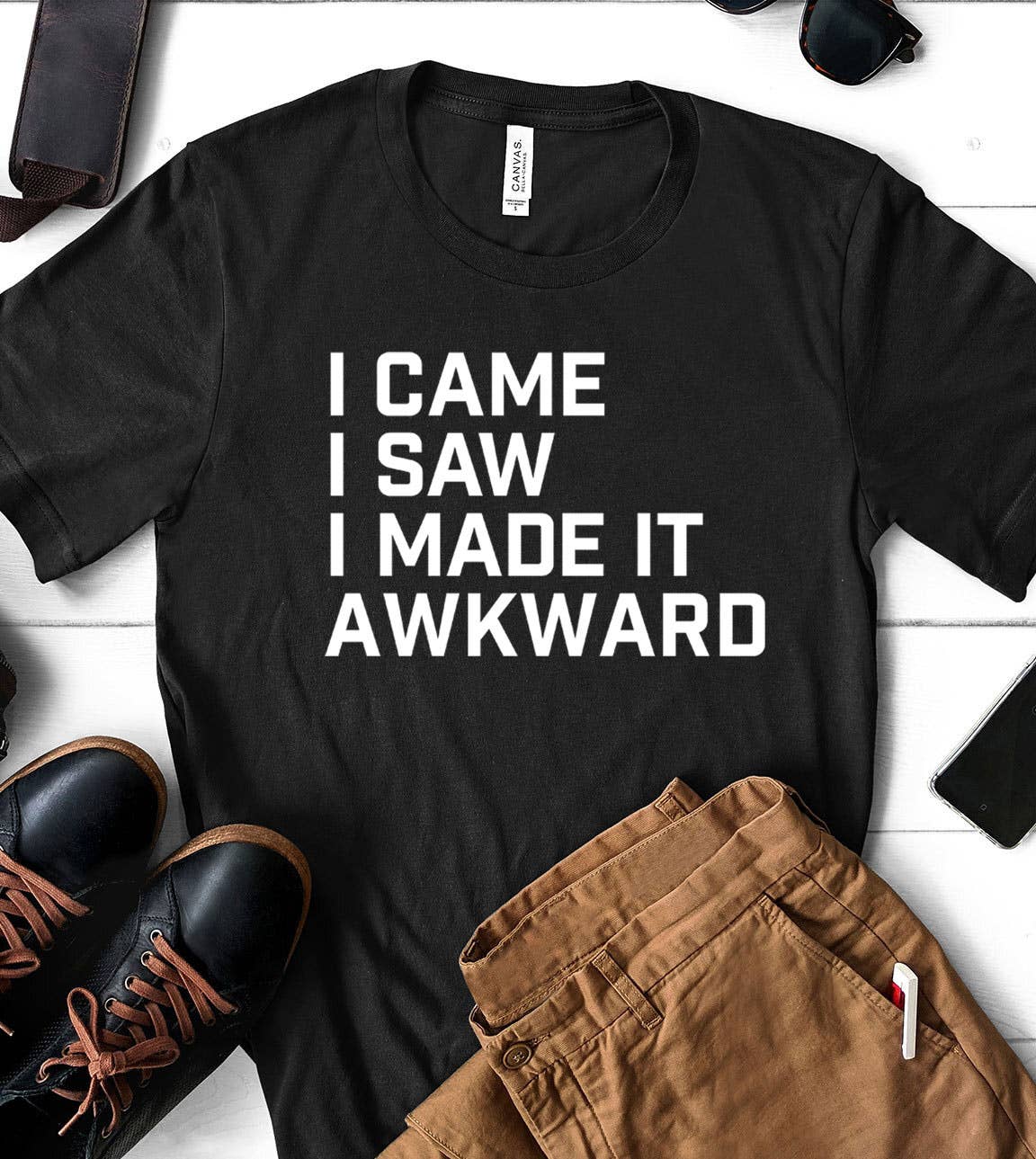 I Came I Saw - Awkward Funny Sassy Introvert Nerd T-Shirt Hoodie, Sweatshirt | PodTeesHub.com