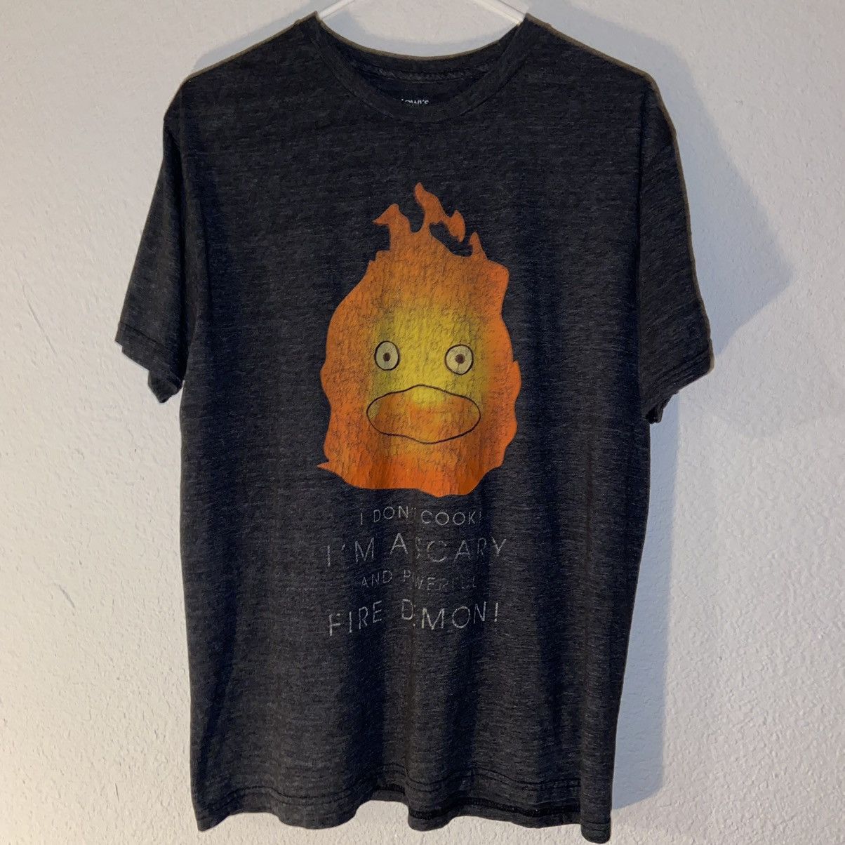 Japanese Brand X Vintage Vintage Studio Ghibli Calcifer Tshirt Hoodie, Sweatshirt | PodTeesHub.com