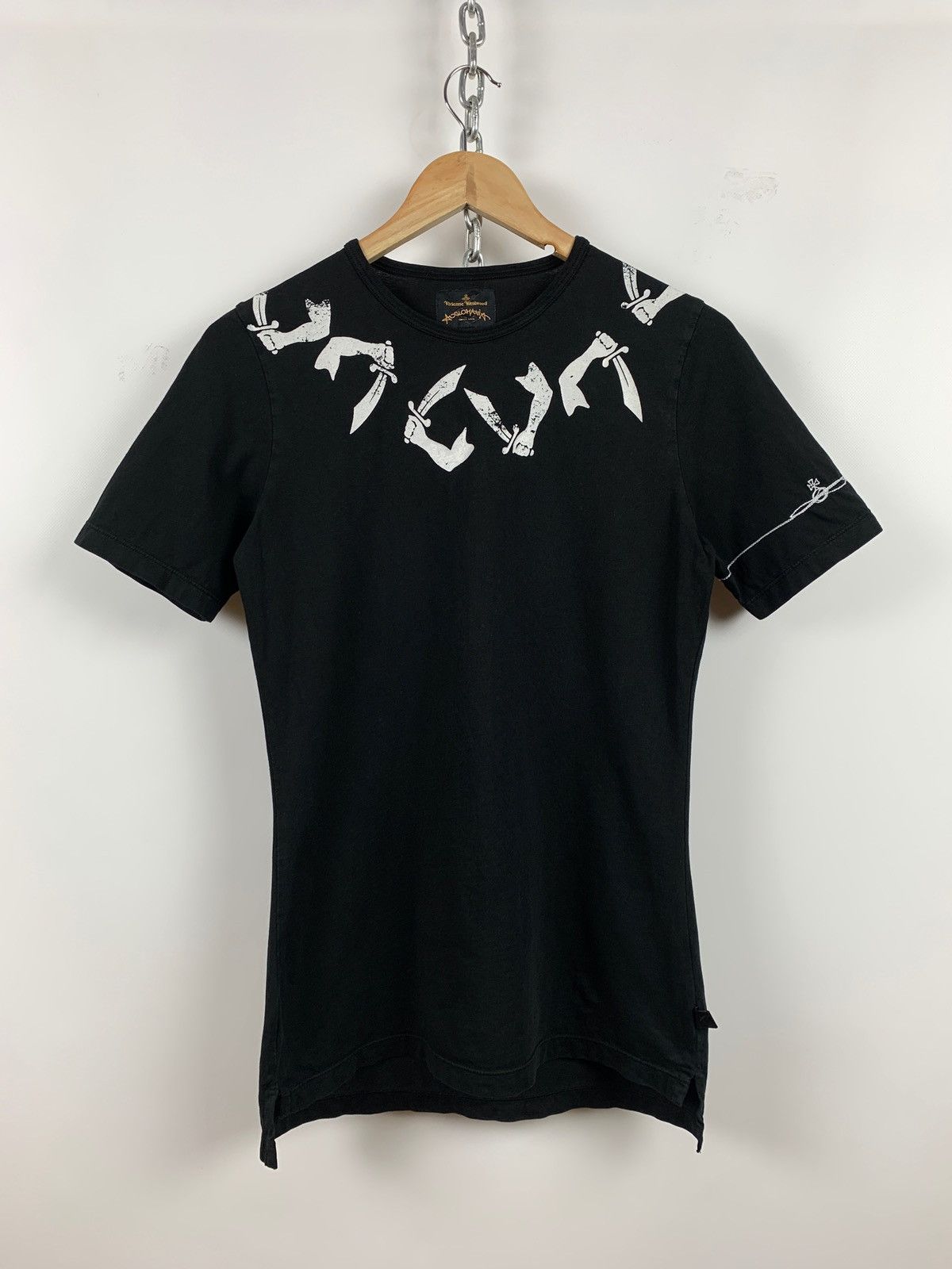 Vintage Vivienne Westwood Arm Cutlass Black T Shirt Hoodie, Sweatshirt | PodTeesHub.com