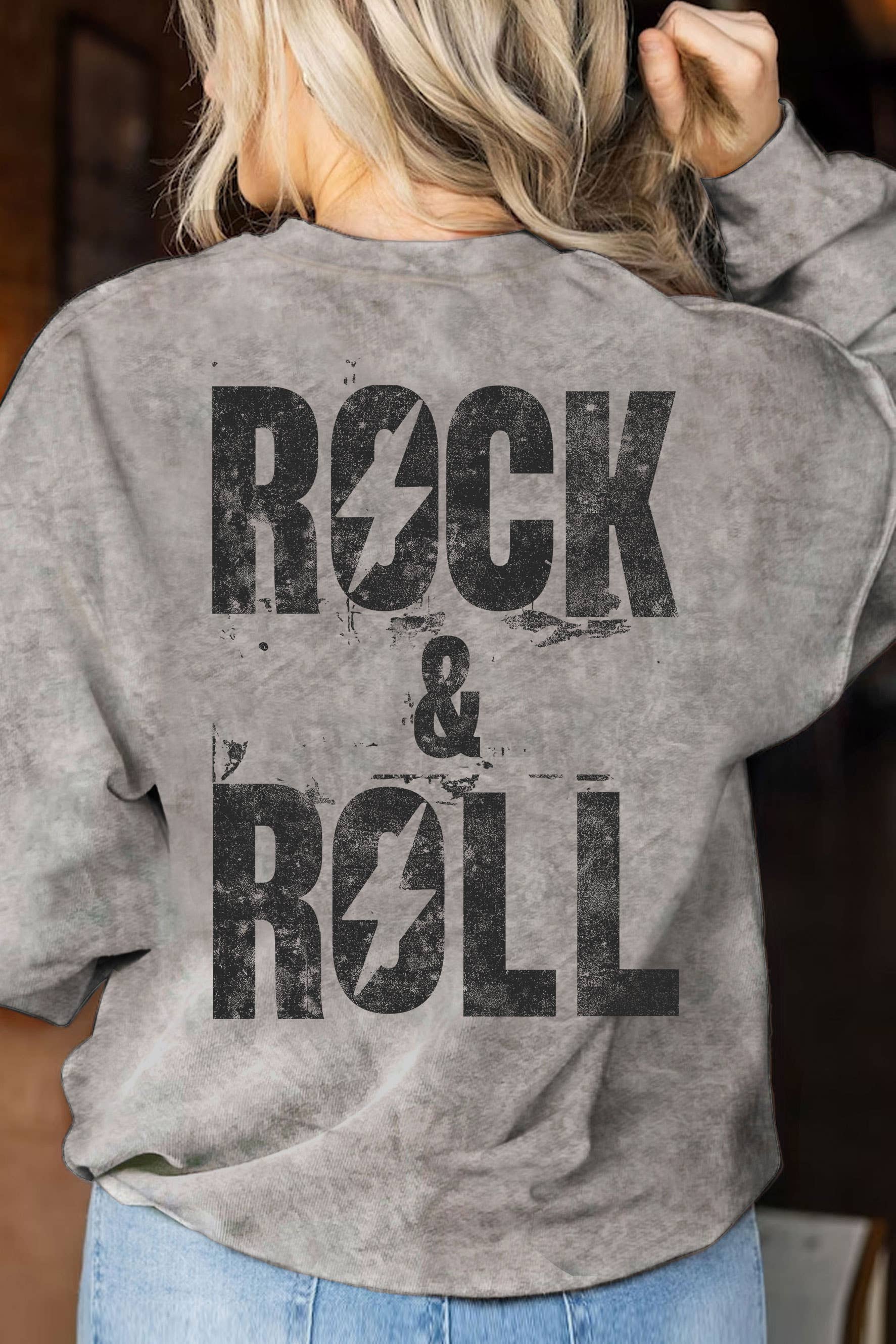 Rock and Roll  Mineral Graphic Terry Sweatshirt T-Shirts, Hoodie | PodTeesHub.com