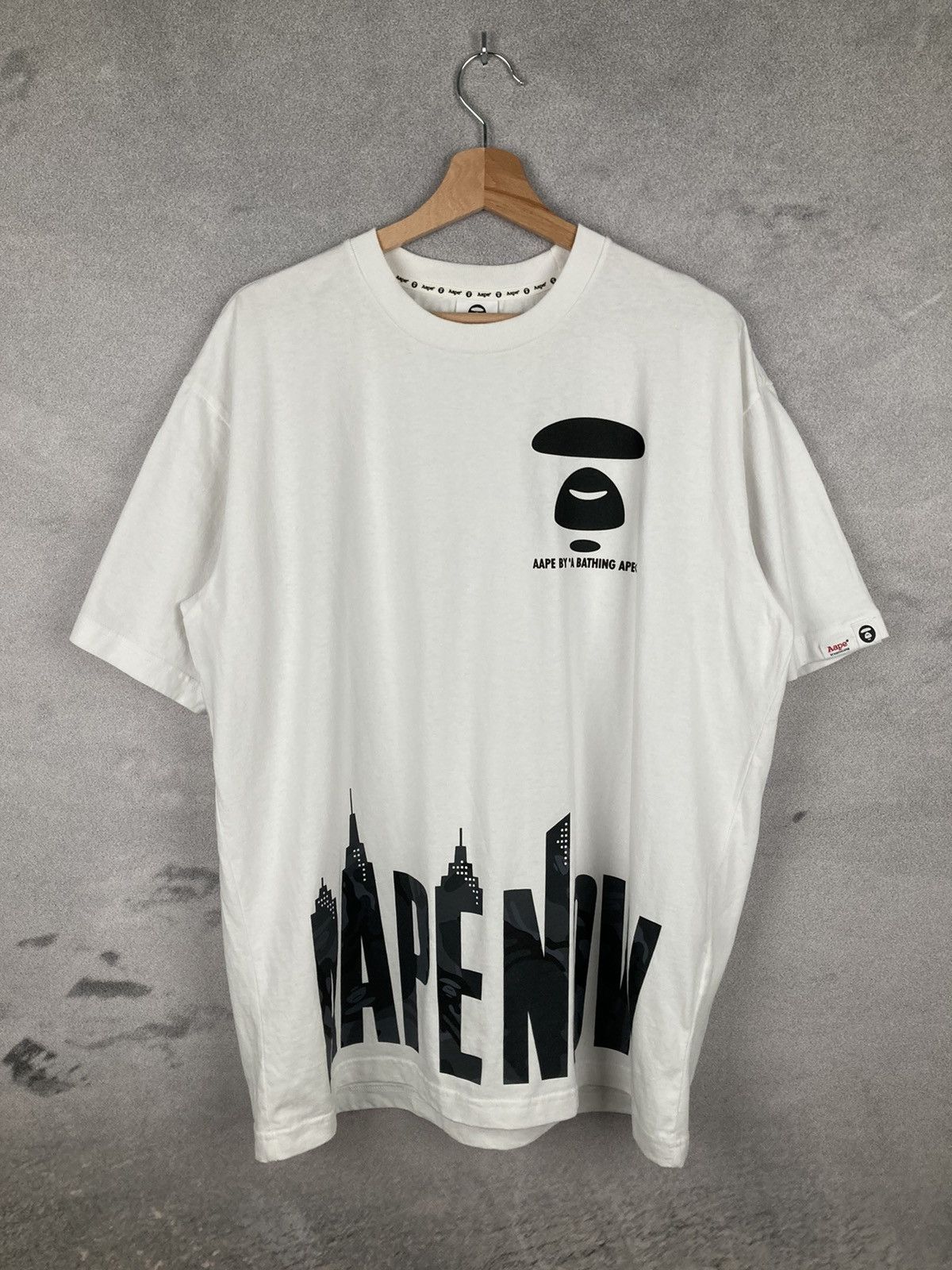 Aape Unvs White Oversized Tee Now Streetwear Graphic Hoodie, Sweatshirt | PodTeesHub.com