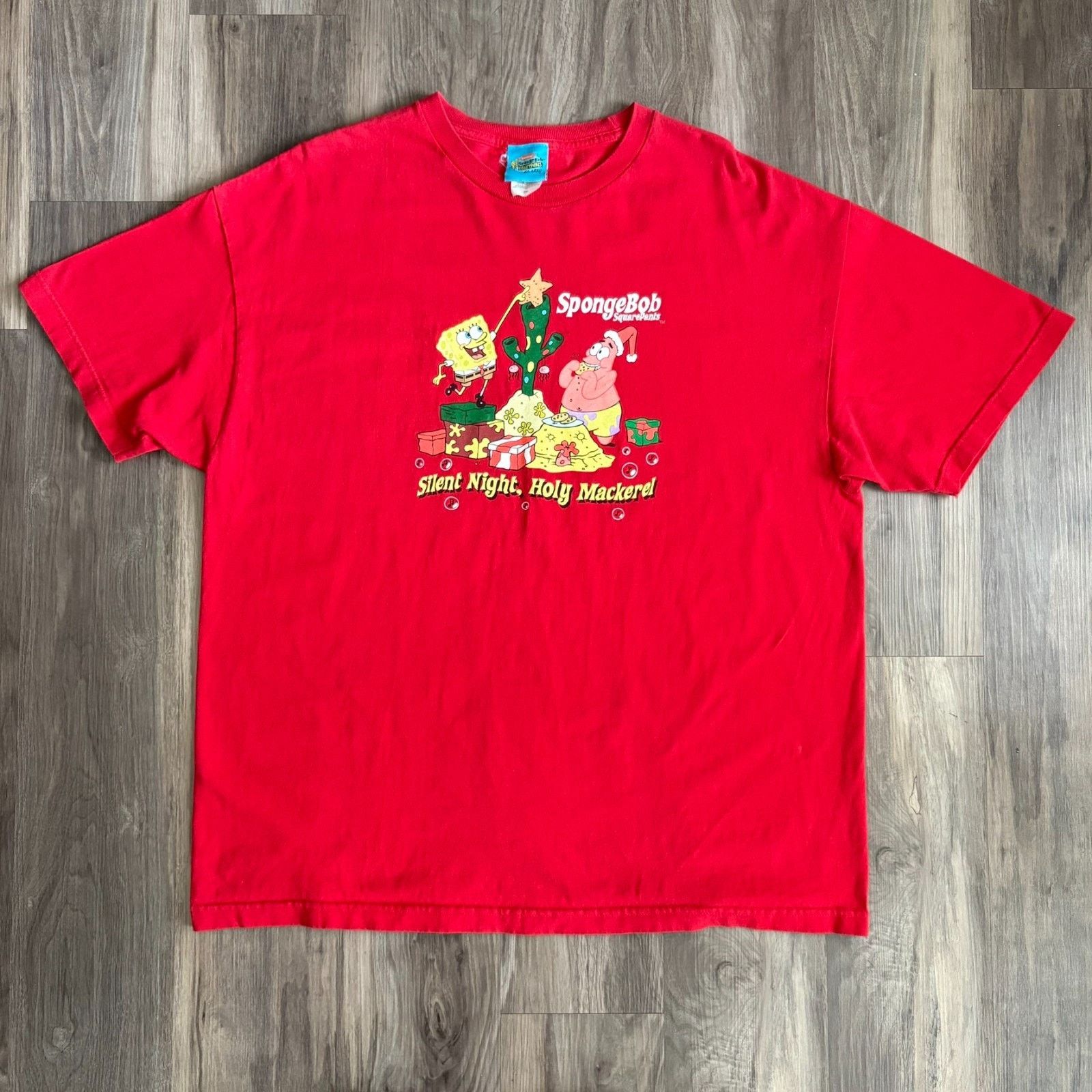 Vintage Spongebob Christmas T Shirt Men S Size 2xl 2002 Hoodie, Sweatshirt | PodTeesHub.com