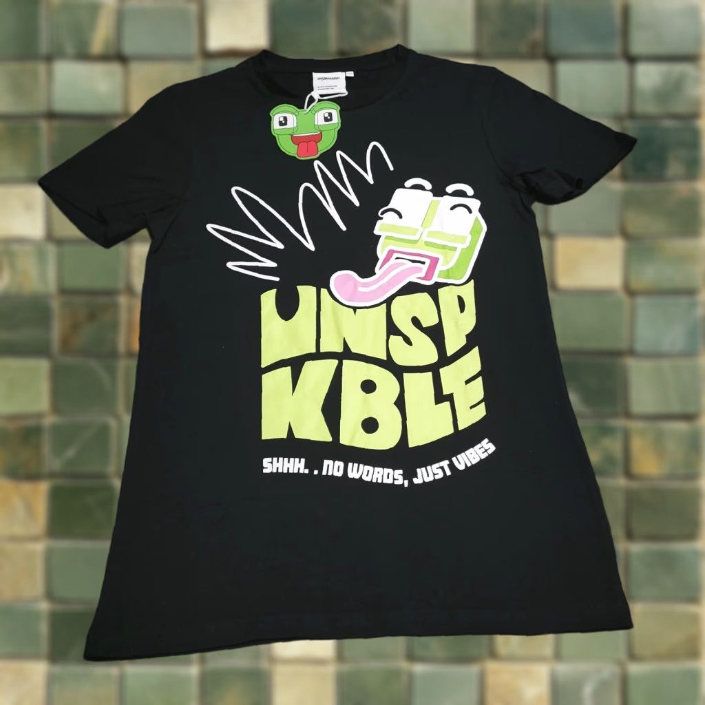 Logo 7 Nwt Unspeakable Merch Youtube Gaming Shirt Black Cotton Crew Neck Short Sleeve Logo Frog Happ Hoodie, Sweatshirt
