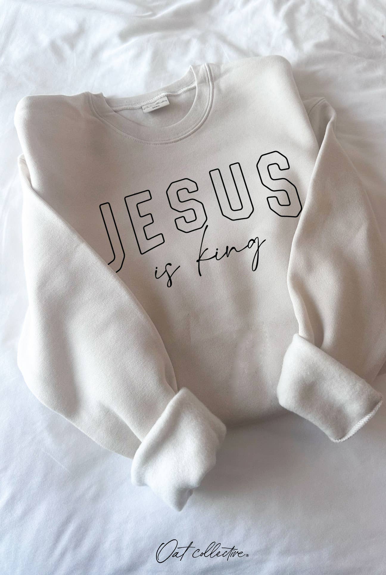 Jesus Is King Graphic Sweatshirt - Relaxed Fit T-Shirts, Hoodie | PodTeesHub.com
