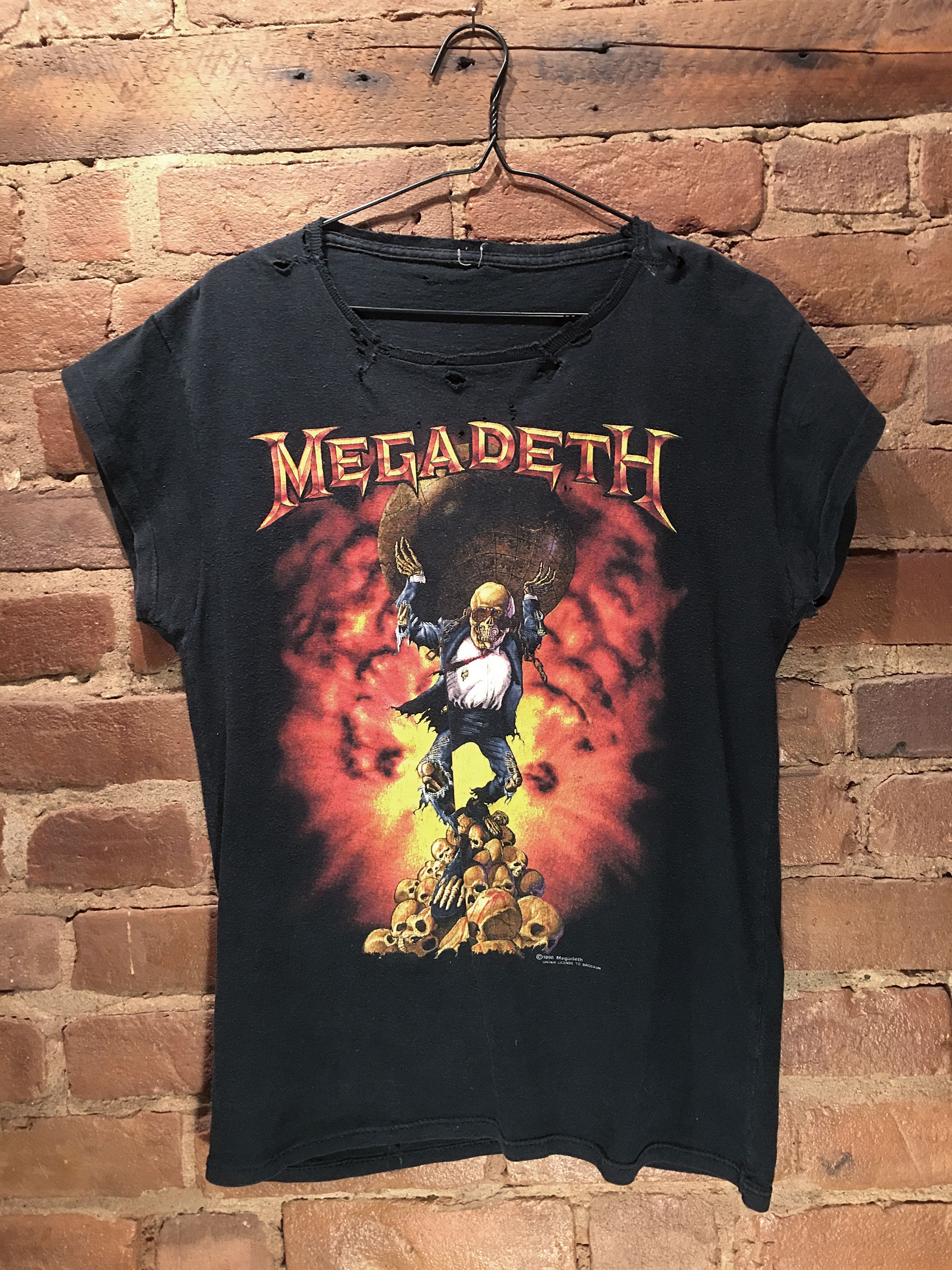Vintage 1990 Megadeth Tour Tee Hoodie, Sweatshirt | PodTeesHub.com