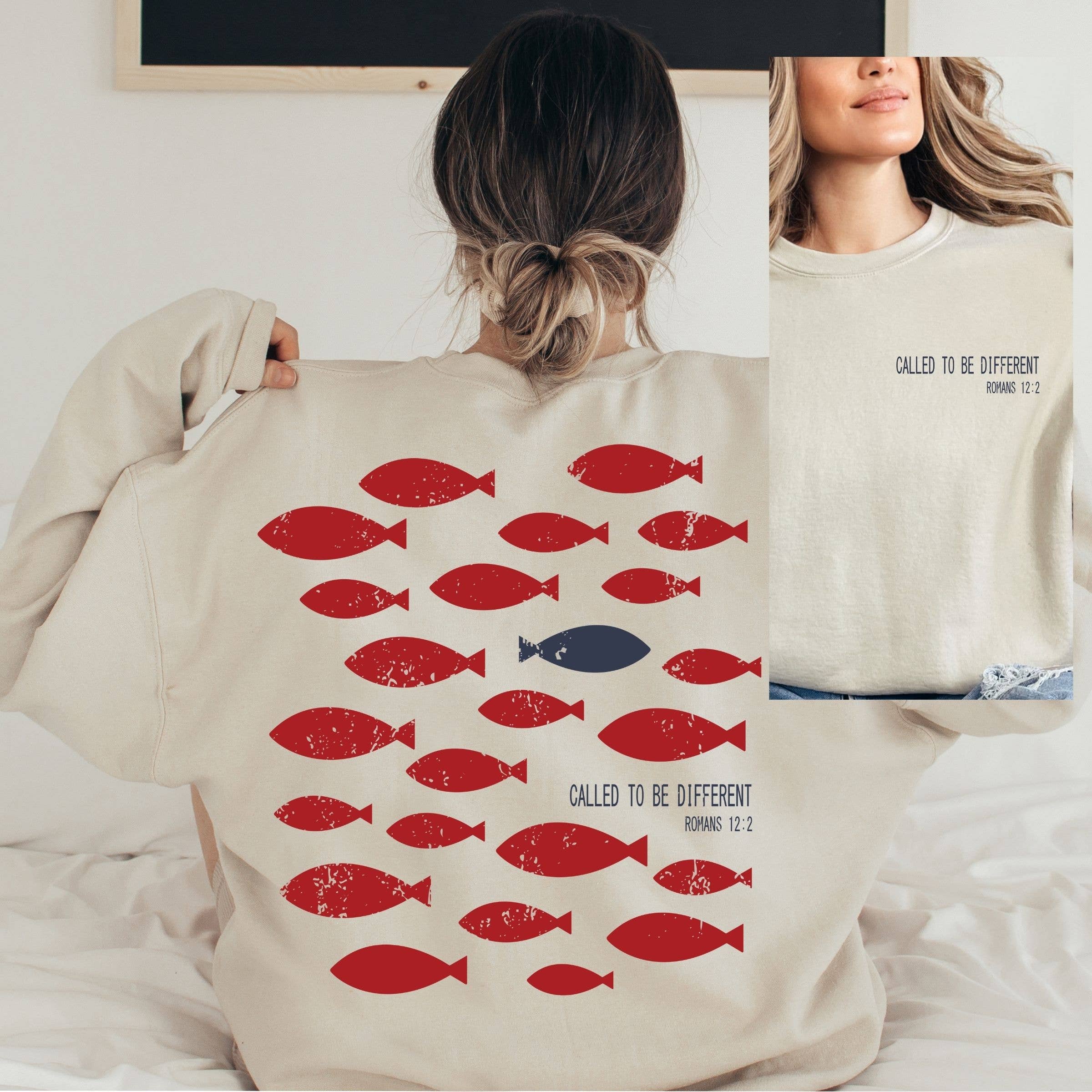 Called To Be Different Fish Spring Graphic Sweatshirt T-Shirts, Hoodie | PodTeesHub.com