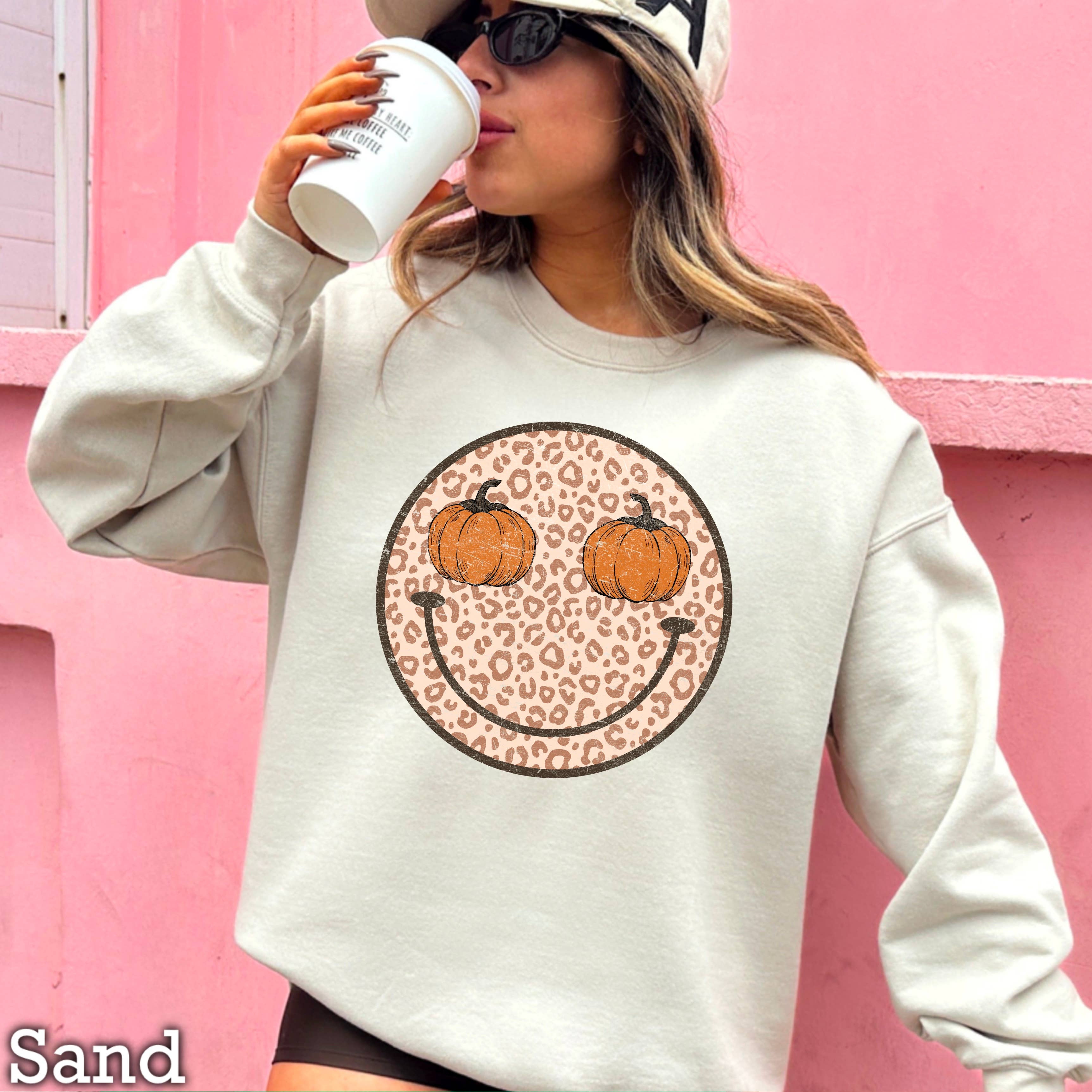 Leopard Pumpkin Fall 2025 Graphic Sweatshirt Women’S T-Shirts, Hoodie | PodTeesHub.com
