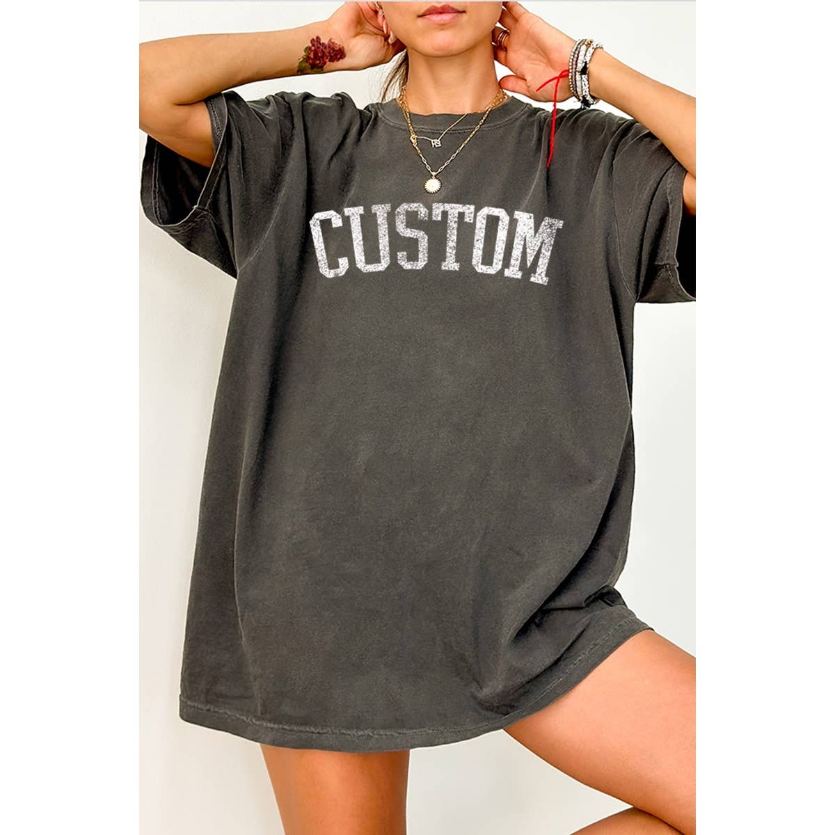 Custom Vintage Graphic Oversized Tee Hoodie, Sweatshirt | PodTeesHub.com