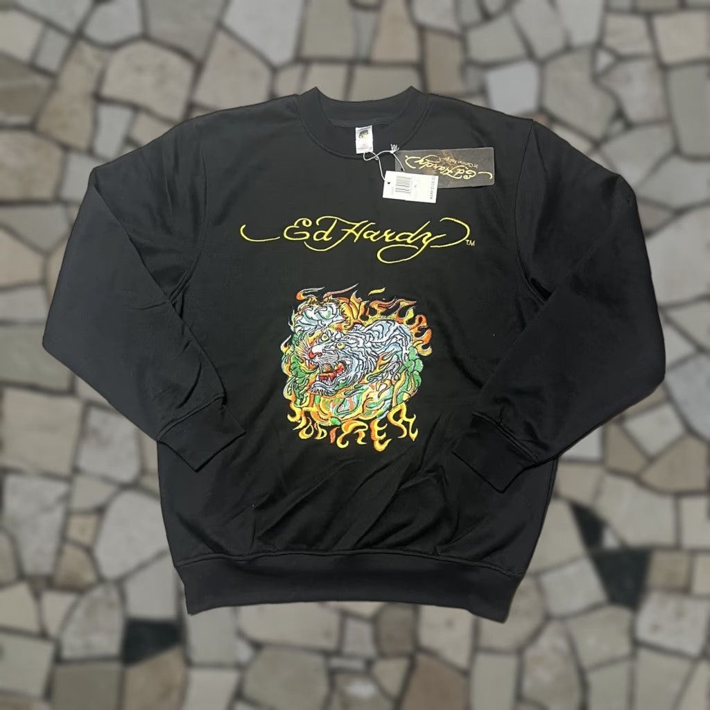Hardy Vintage Ed Hardy Black Xl Tattoo Print Embroidered T-Shirts, Hoodie, Sweatshirt