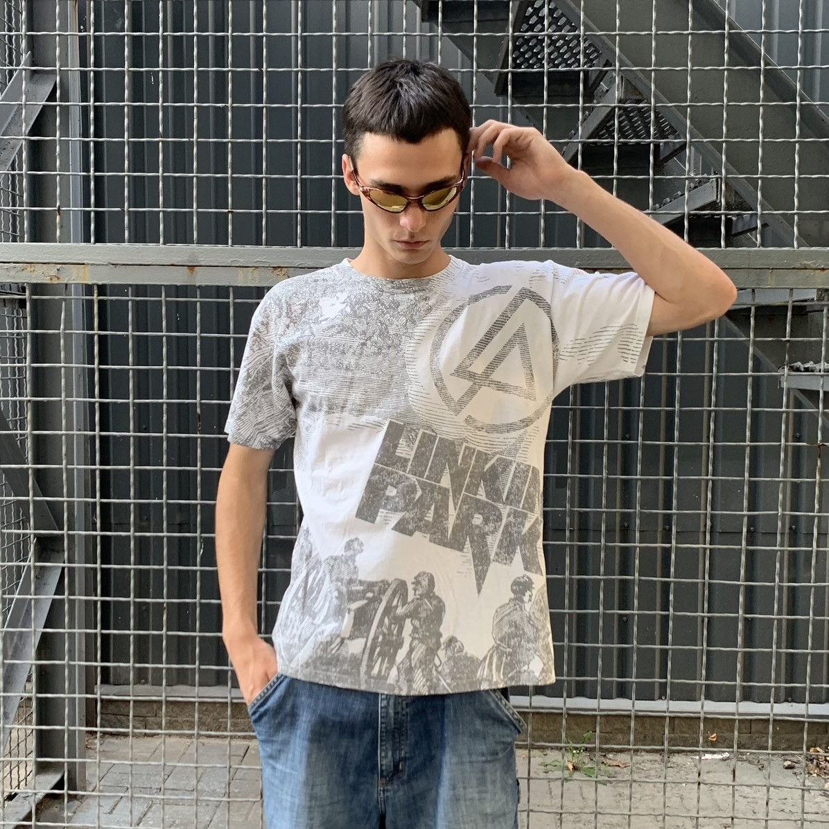 Band Tees Vintage Linkin Park Overprinted Tee Hoodie, Sweatshirt | PodTeesHub.com