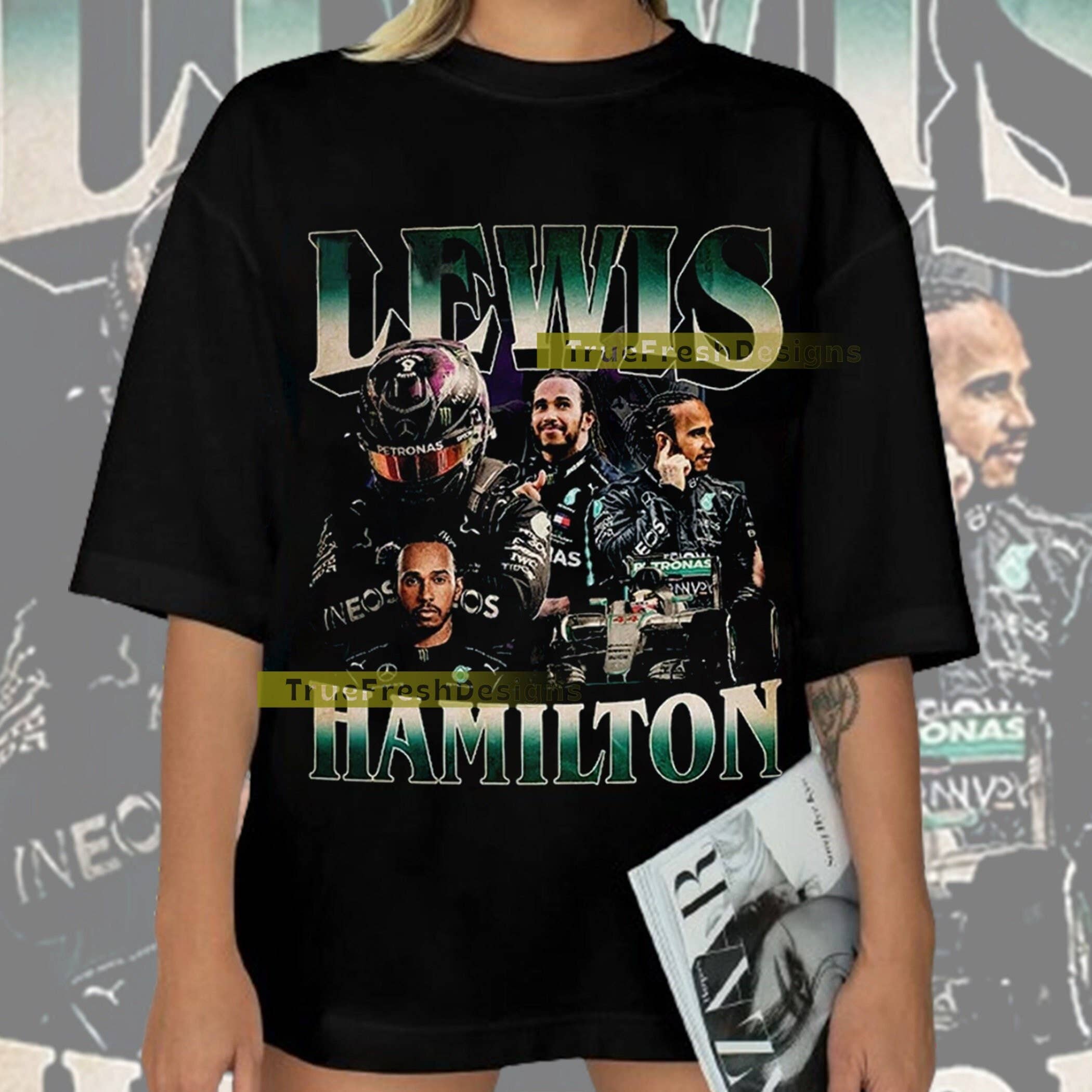 Vintage Lewis Hamilton #44 Retro Tee Hoodie, Sweatshirt | PodTeesHub.com