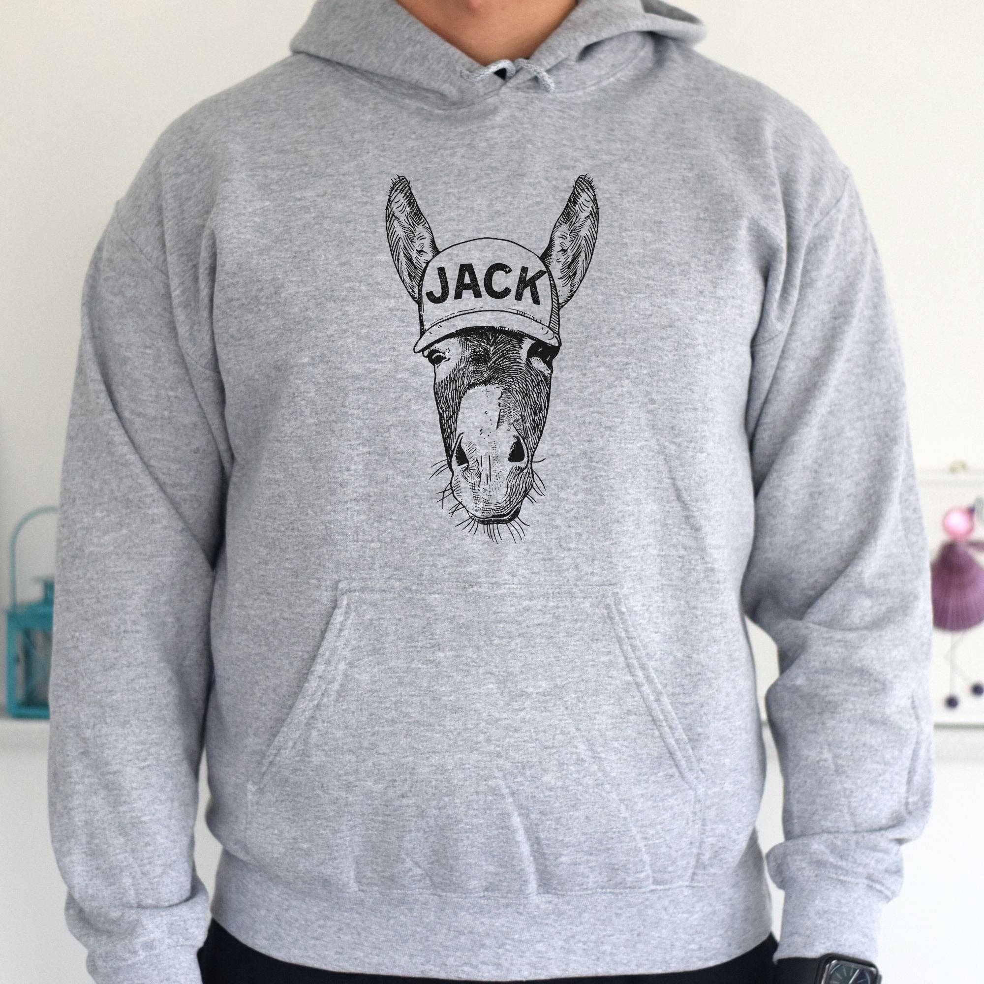 Jack the Donkey Crewneck Skier Sweatshirt Unisex T-Shirts, Hoodie | PodTeesHub.com