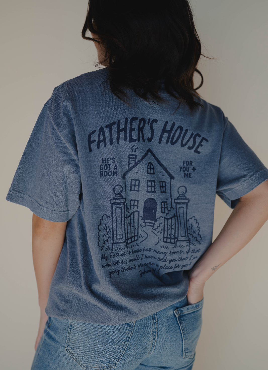 Father's House Tee | Women's Christian Tee Hoodie, Sweatshirt | PodTeesHub.com