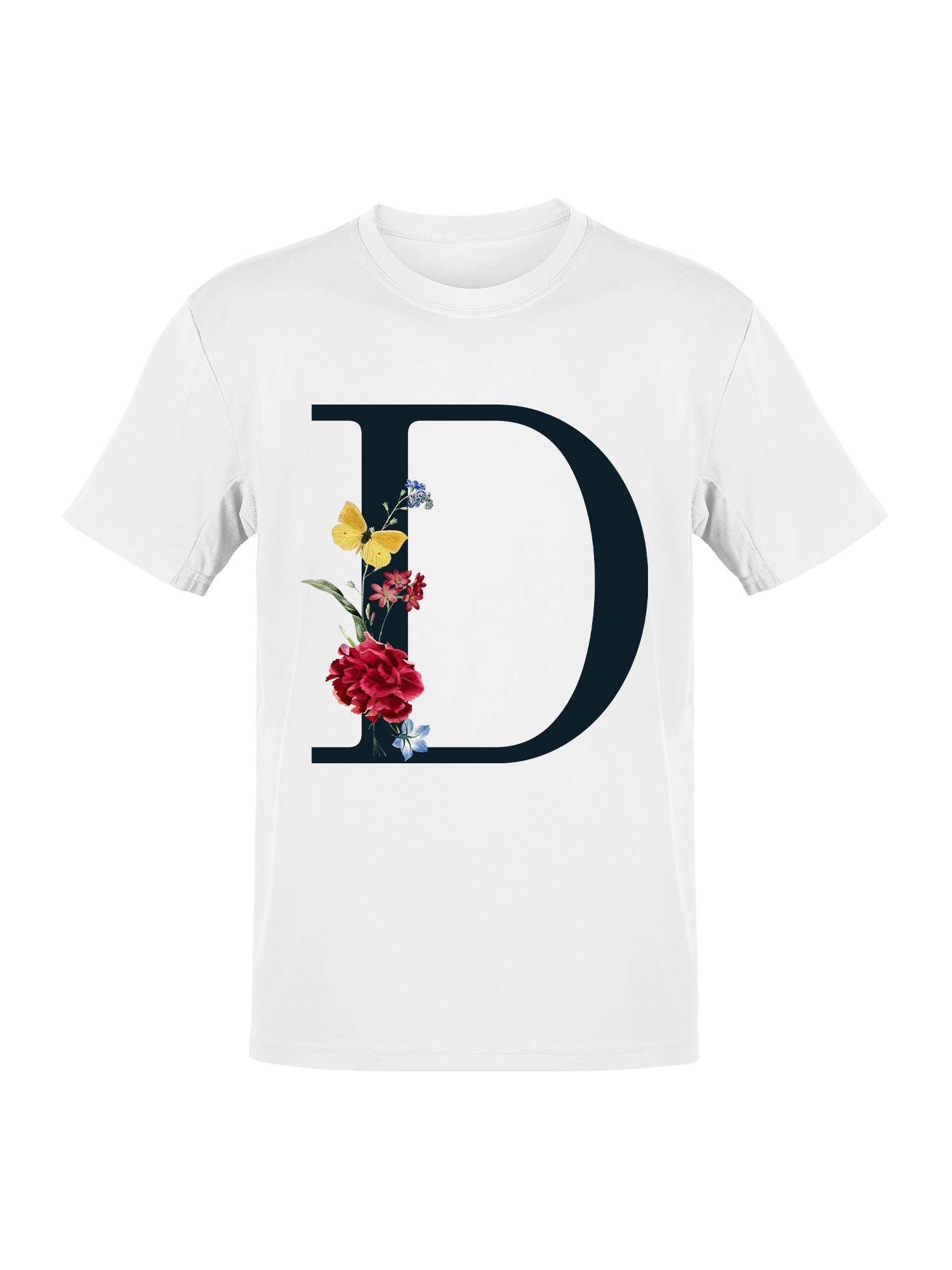 Floral Monogram D Women's T-Shirt Hoodie, Sweatshirt | PodTeesHub.com
