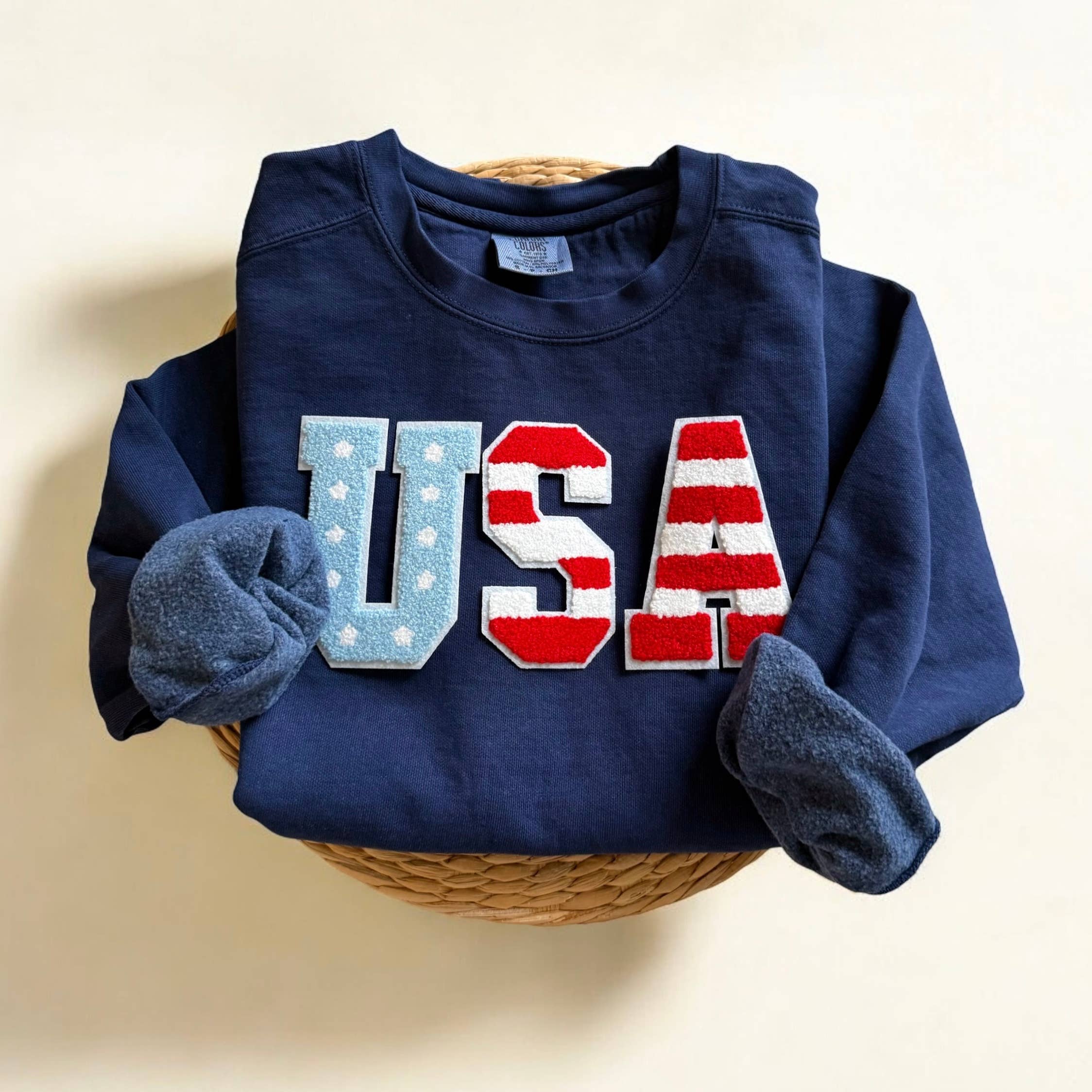 Comfort Colors American Sweater, USA Flag Sweater T-Shirts, Hoodie, Sweatshirt | PodTeesHub.com