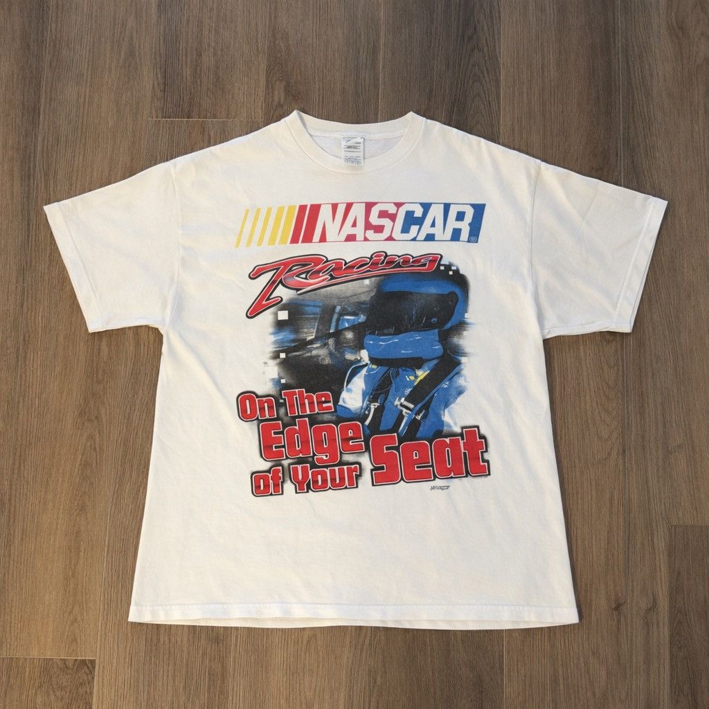 Vintage Nascar Racing On The Edge Of Your Seat T Shirt Hoodie, Sweatshirt | PodTeesHub.com