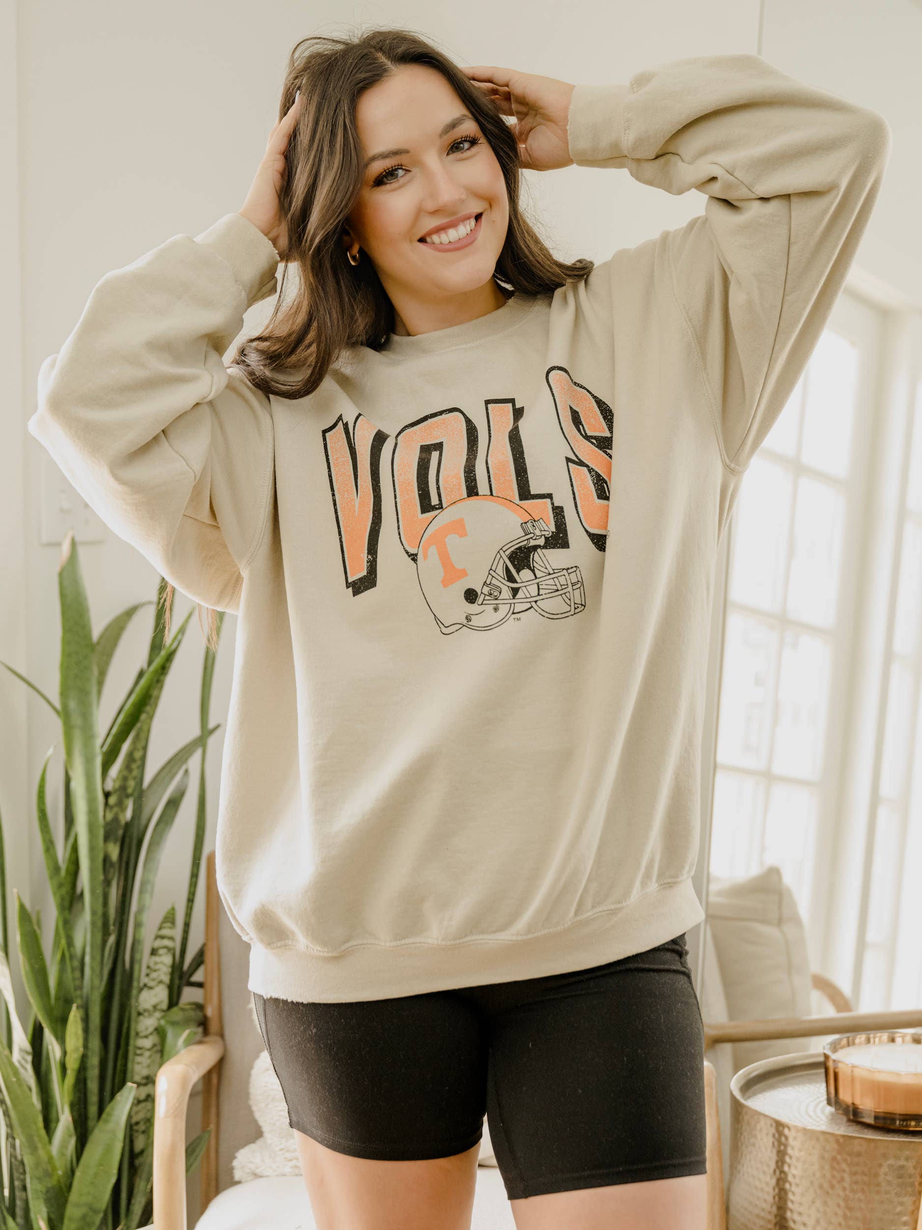 Tennessee Vols Helmet Fade Sand Thrifted Sweatshirt T-Shirts, Hoodie | PodTeesHub.com