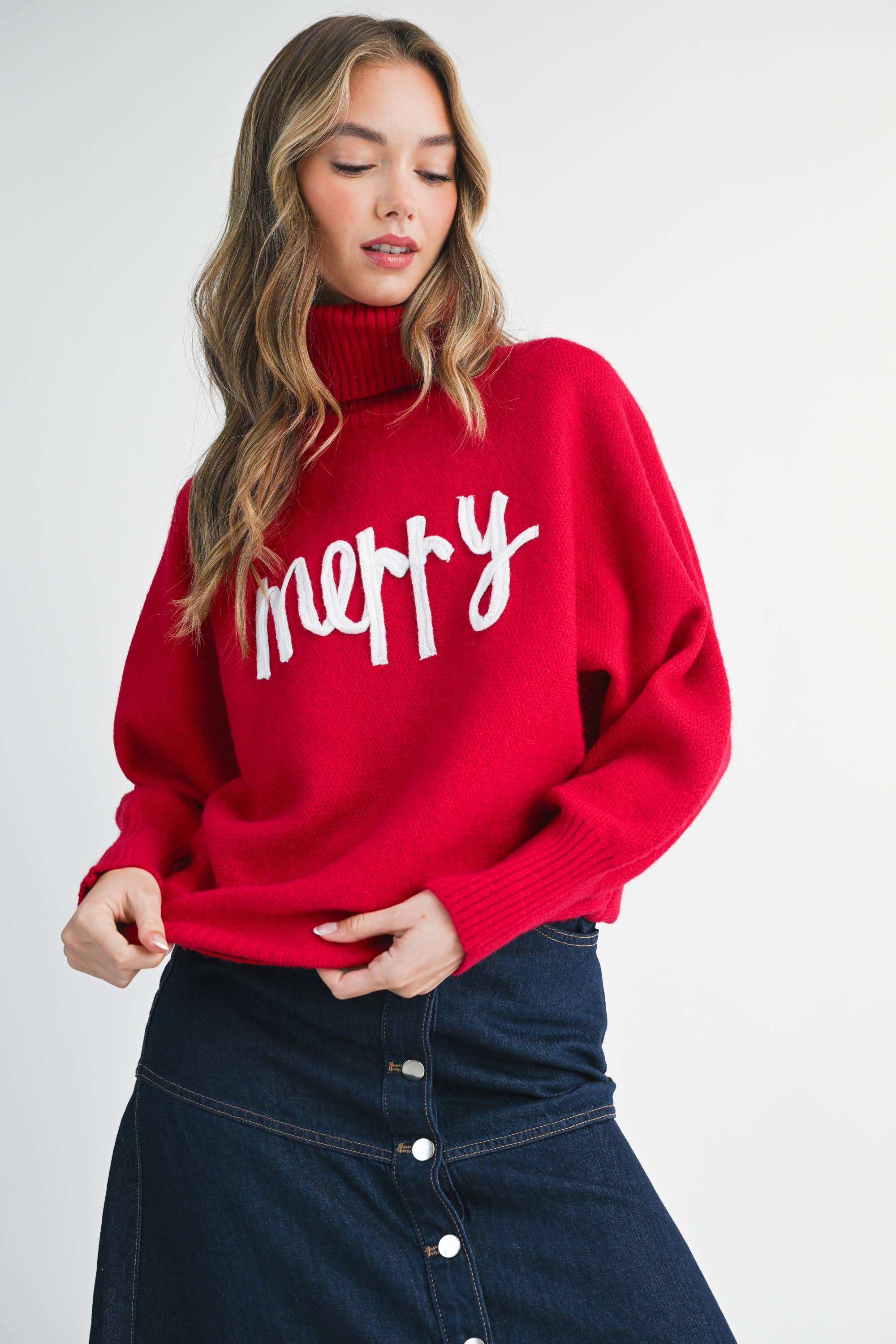 3424GK Merry Turtleneck Holiday Sweater T-Shirts, Hoodie, Sweatshirt | PodTeesHub.com