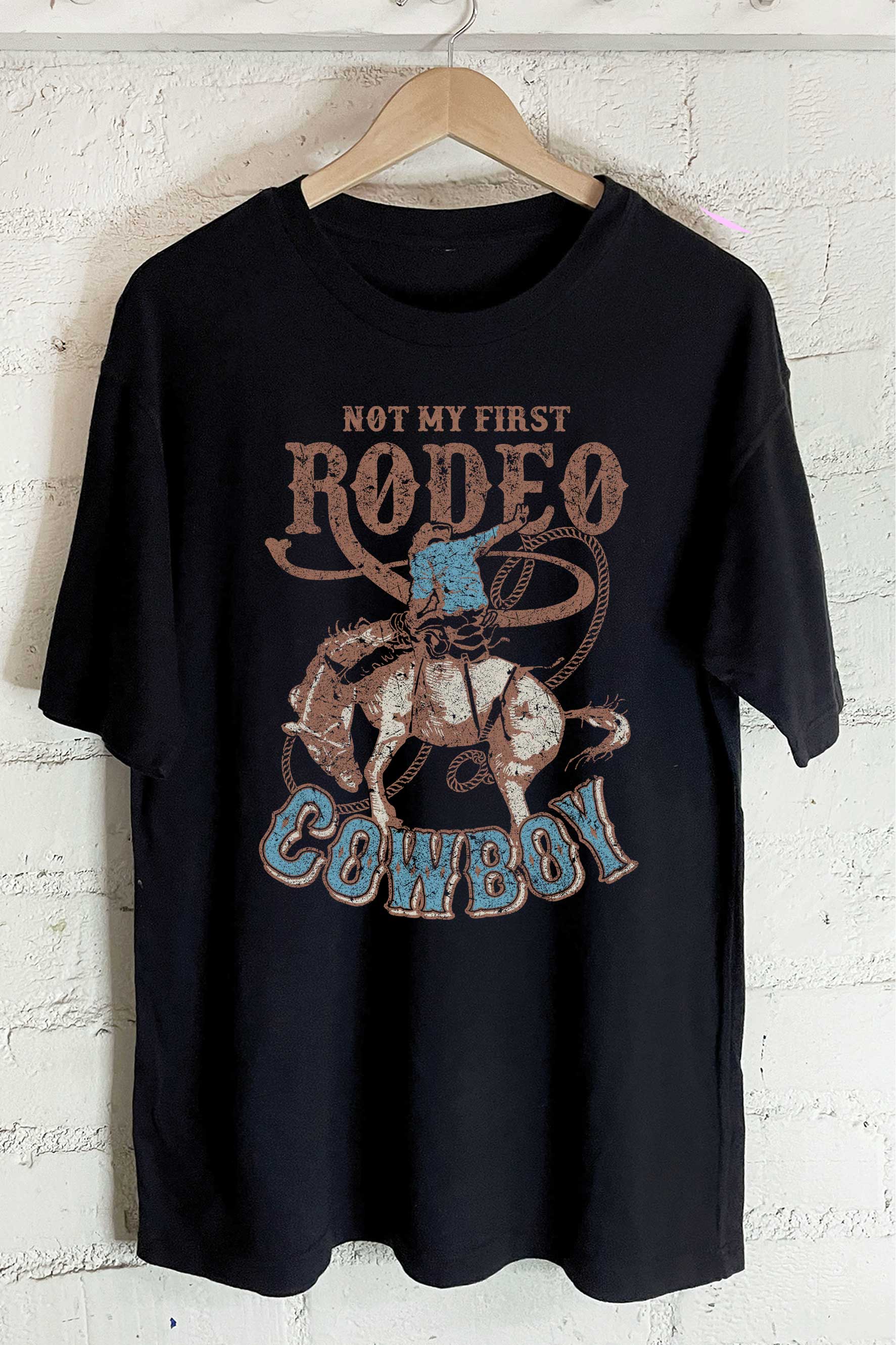 Not My First Rodeo-Oversized Tee Hoodie, Sweatshirt | PodTeesHub.com