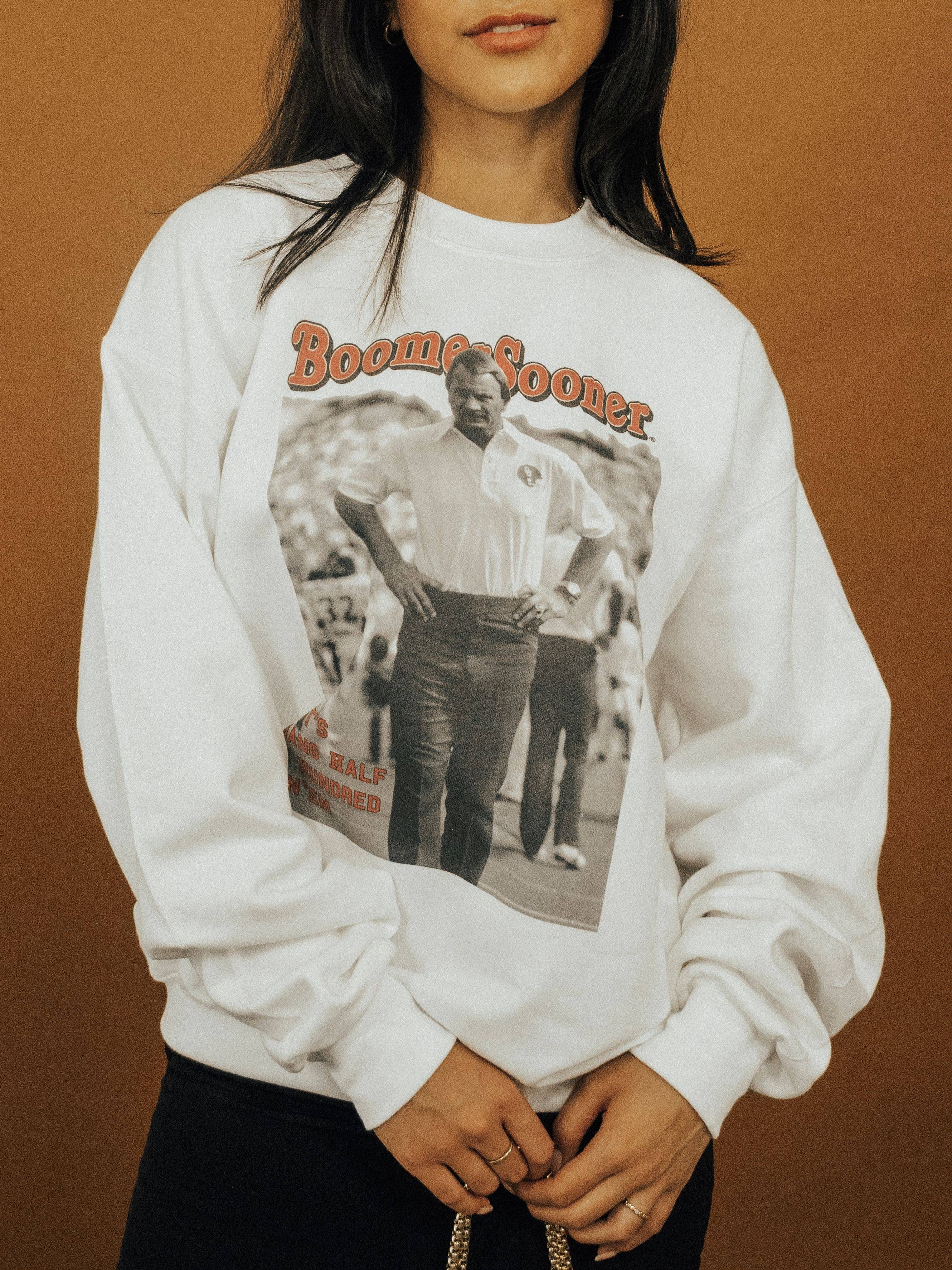 Barry Switzer Ou Sooners Magazine White Sweatshirt T-Shirts, Hoodie | PodTeesHub.com
