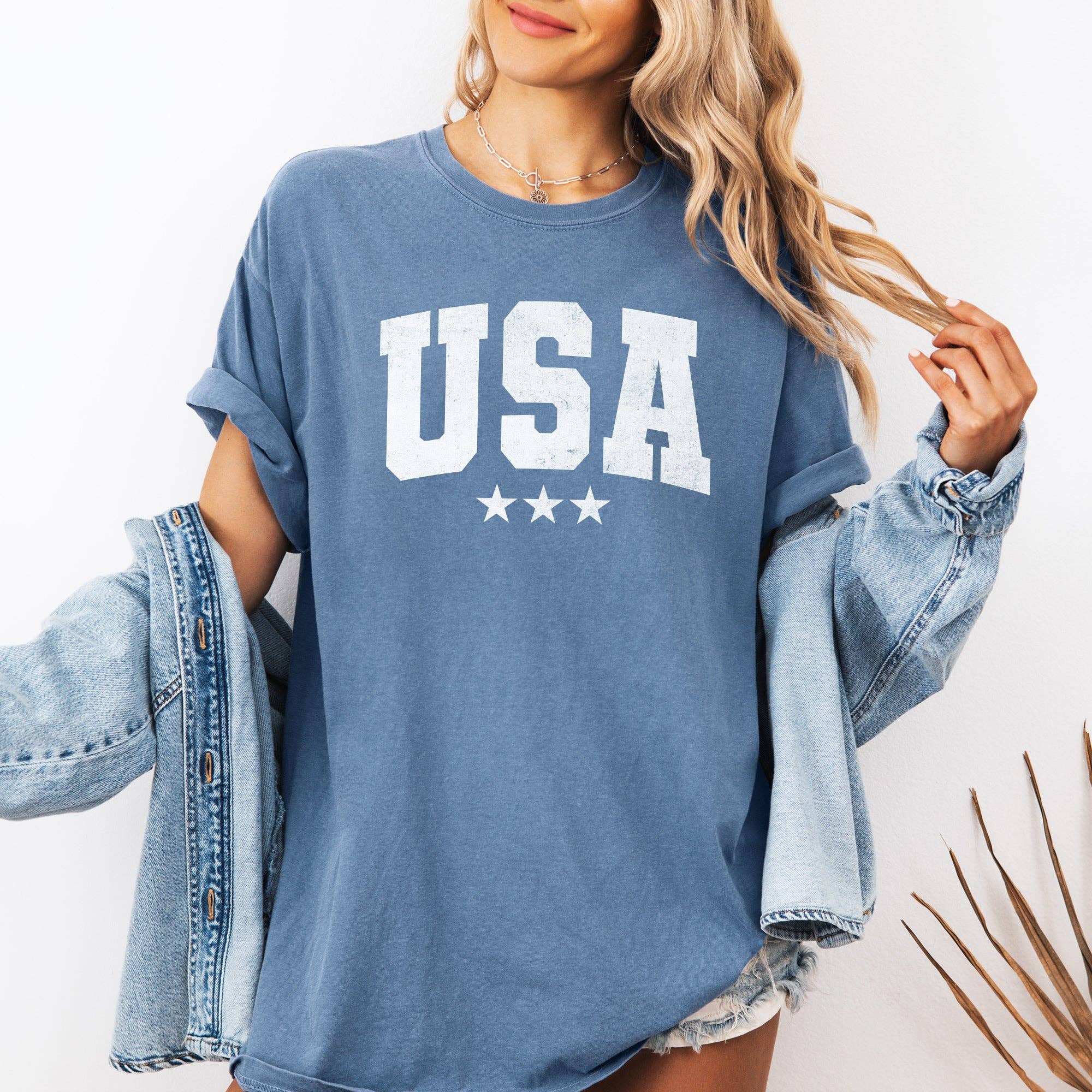 USA, Stars, Retro Patriotic America 4th of July Tshirt Hoodie, Sweatshirt | PodTeesHub.com