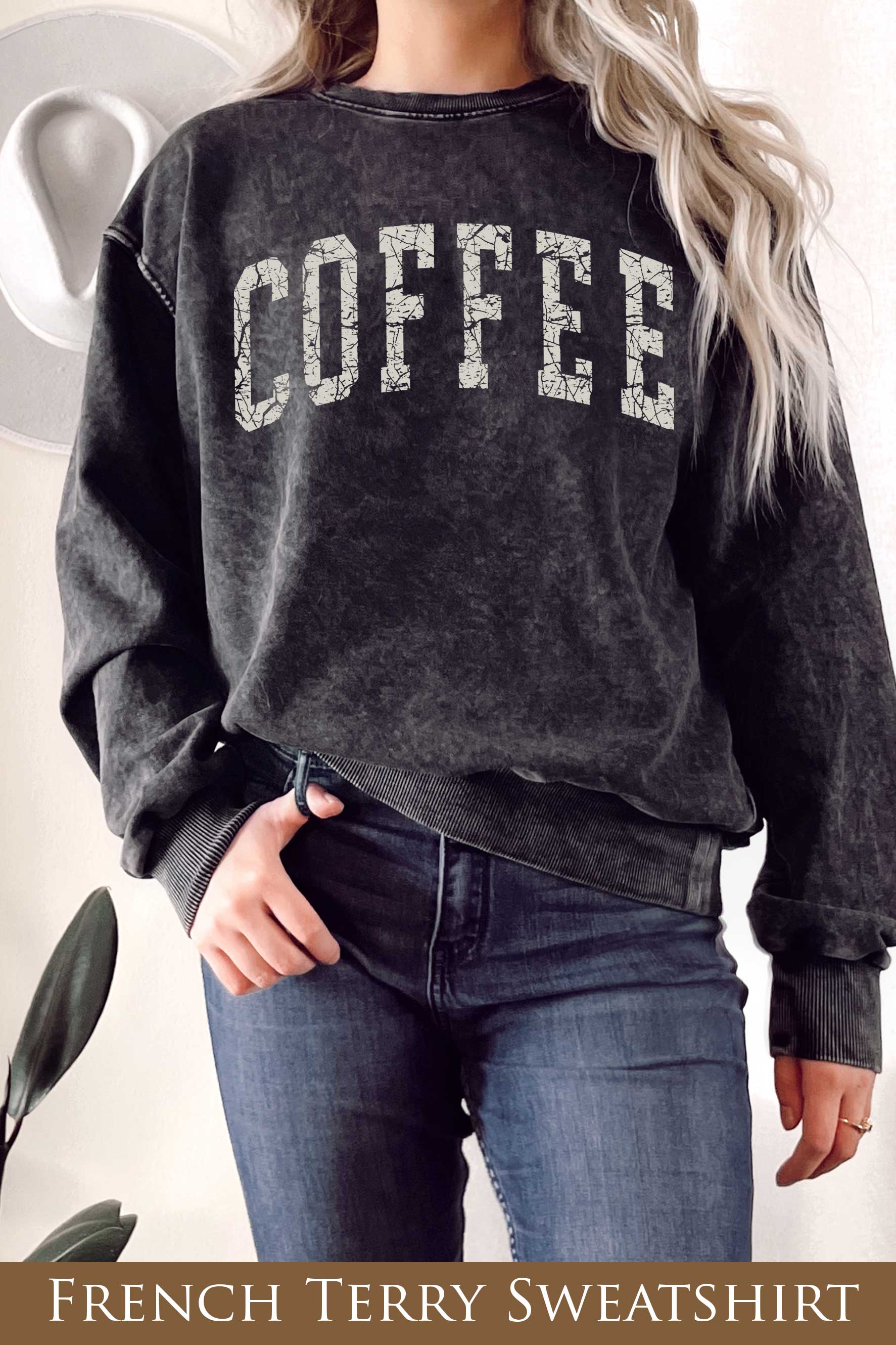Coffee Graphix Mineral Terry Sweatshirt T-Shirts, Hoodie | PodTeesHub.com