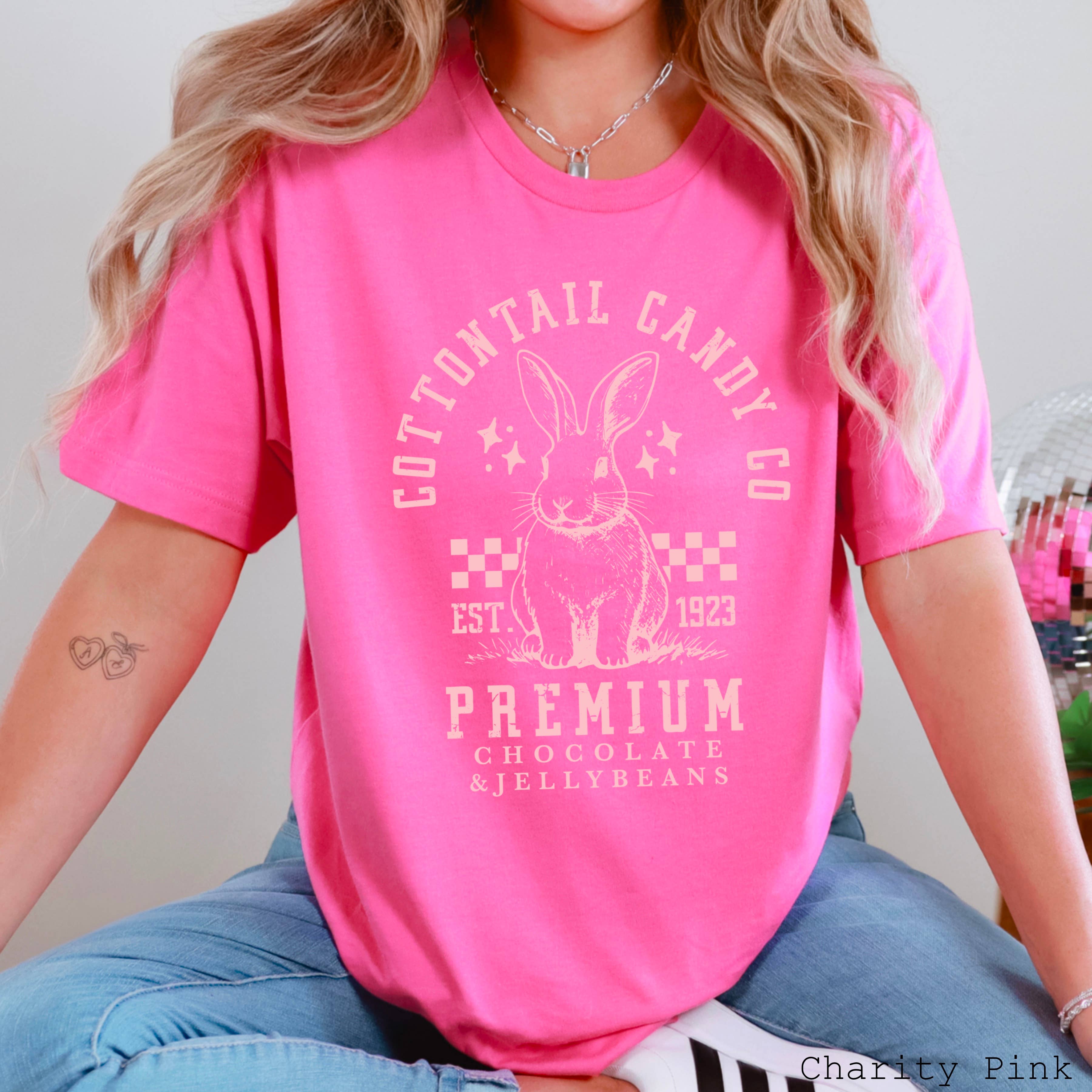 Easter Graphic Tee | Cottontail Candy Co.  | Bella Canvas Hoodie, Sweatshirt | PodTeesHub.com