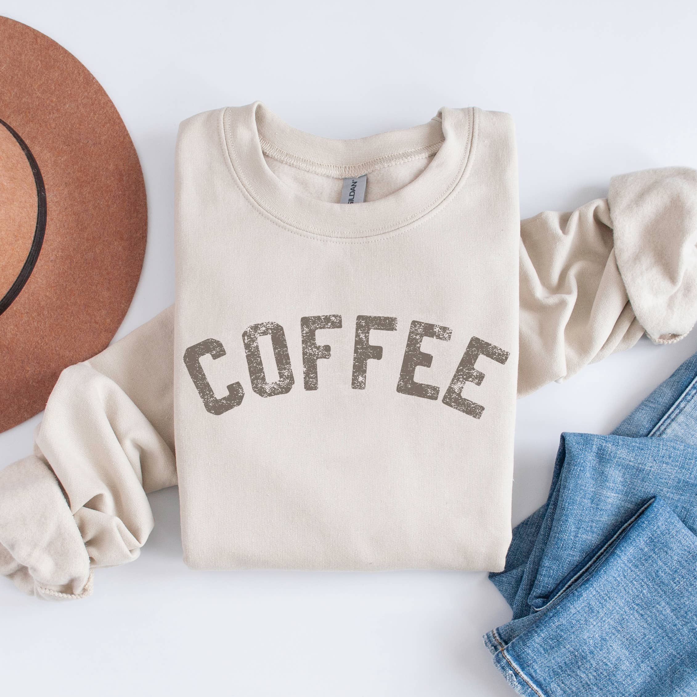 Coffee Crewneck Sweatshirt, Coffee Lover, Coffee Sweatshirt T-Shirts, Hoodie | PodTeesHub.com