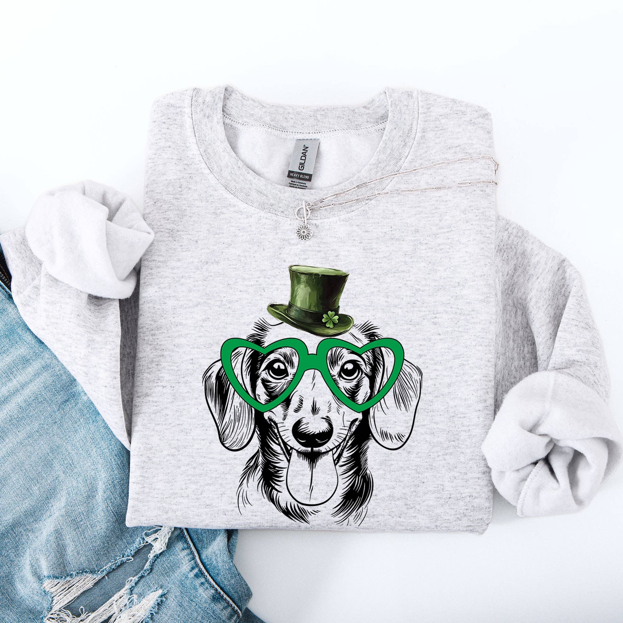 Dachshund, Dog, St Patrick's Day, Lucky, Irish Sweatshirt T-Shirts, Hoodie | PodTeesHub.com