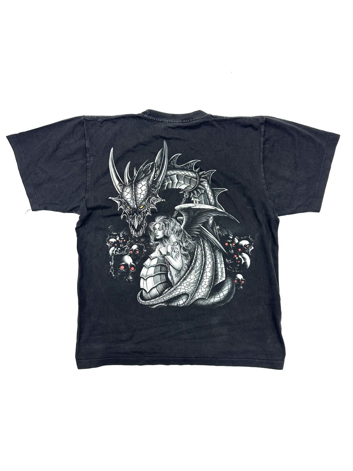 Vintage Merch Anime Y2k Shirt Retro Dragon Print T Shirt Hoodie, Sweatshirt | PodTeesHub.com
