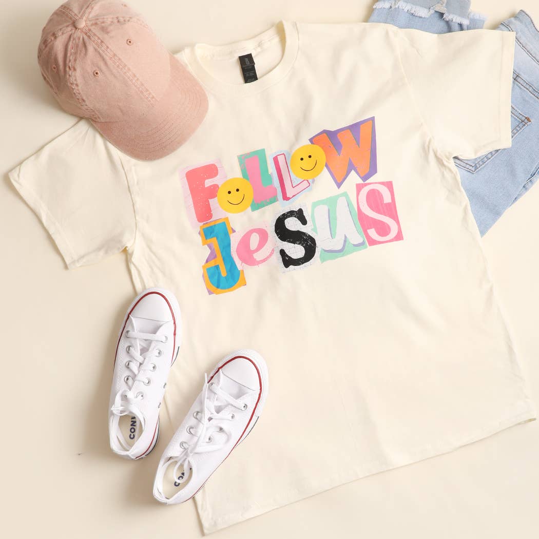 Follow Jesus Graphic Heavy Cotton T-Shirt Hoodie, Sweatshirt | PodTeesHub.com
