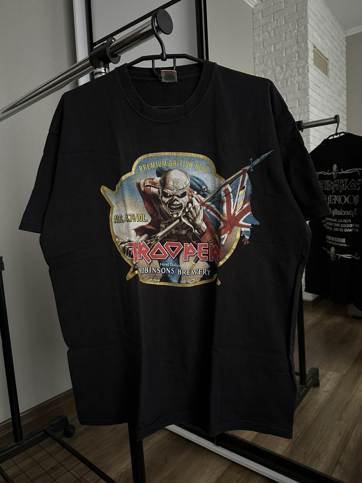 Maiden Iron Maiden Trooper Beer Vintage Band T Shirt Tee 2000s Hoodie, Sweatshirt | PodTeesHub.com